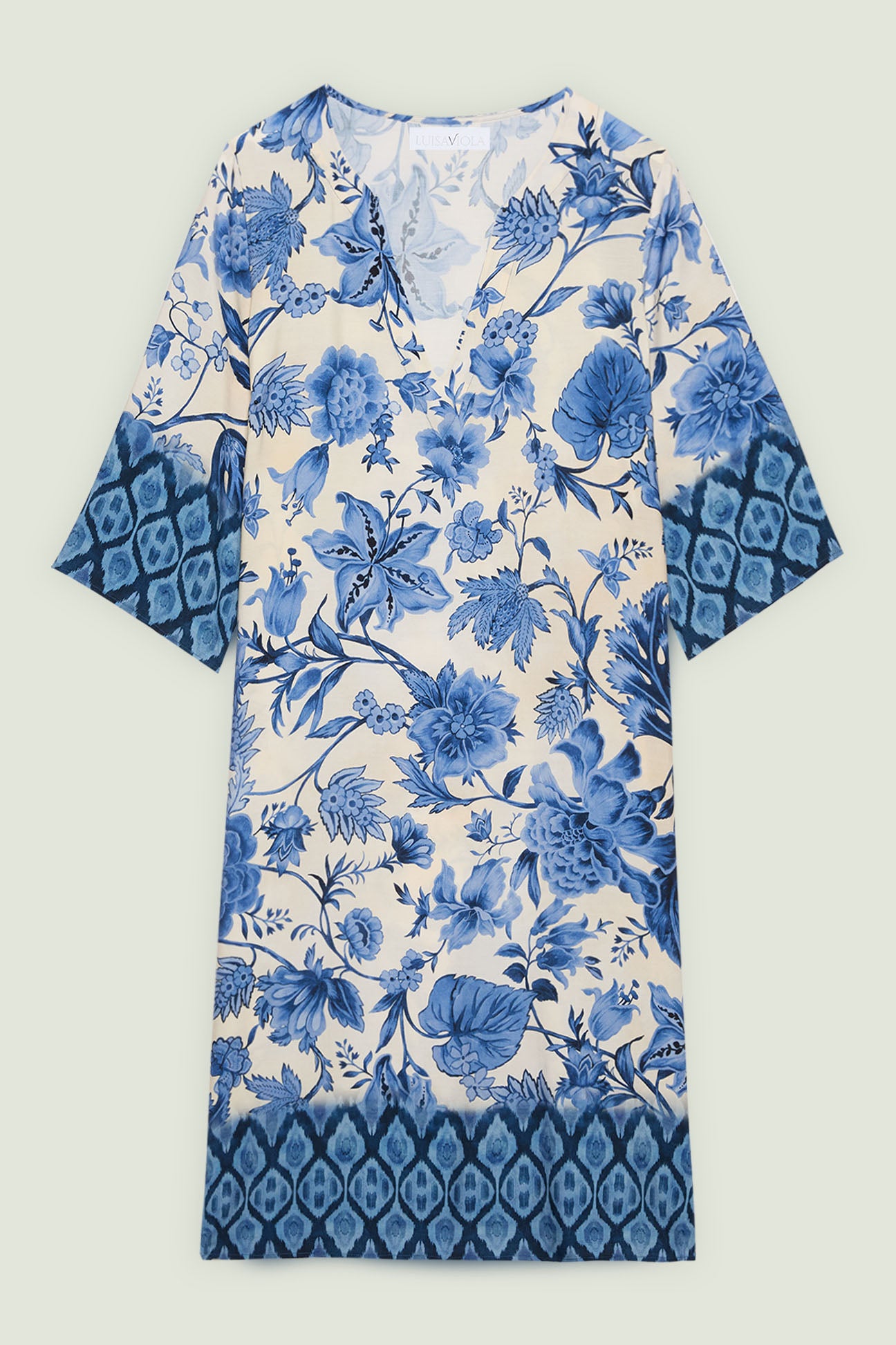 ABITO CAFTANO IN GIAVANESE STAMPATA