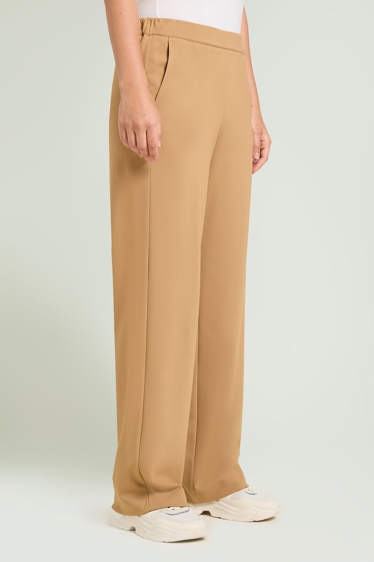 PANTALONI PULL-ON WIDE LEG IN PUNTO MILANO