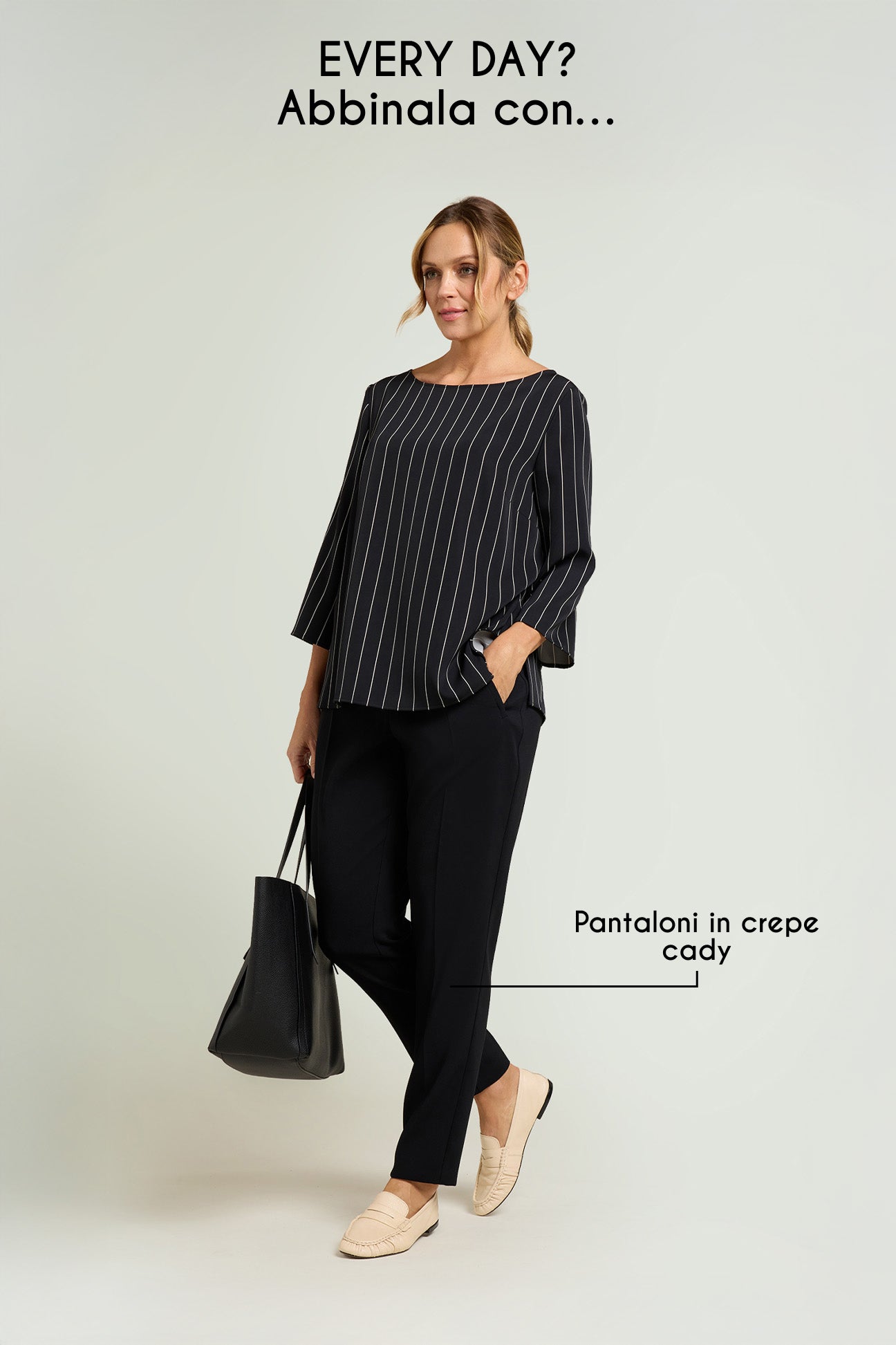 BLUSA IN CADY GESSATO