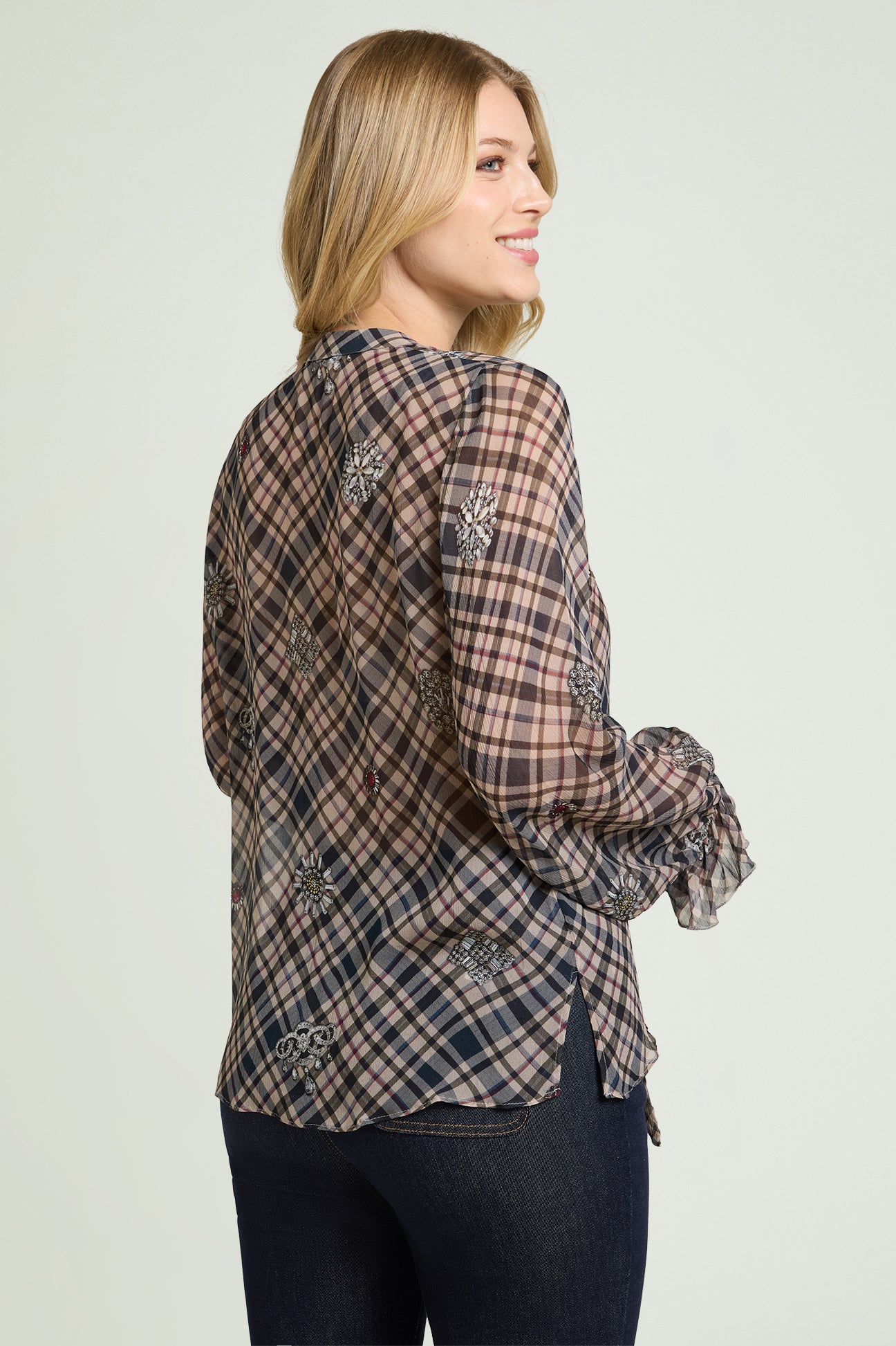 CAMICIA IN CREPON STAMPATO