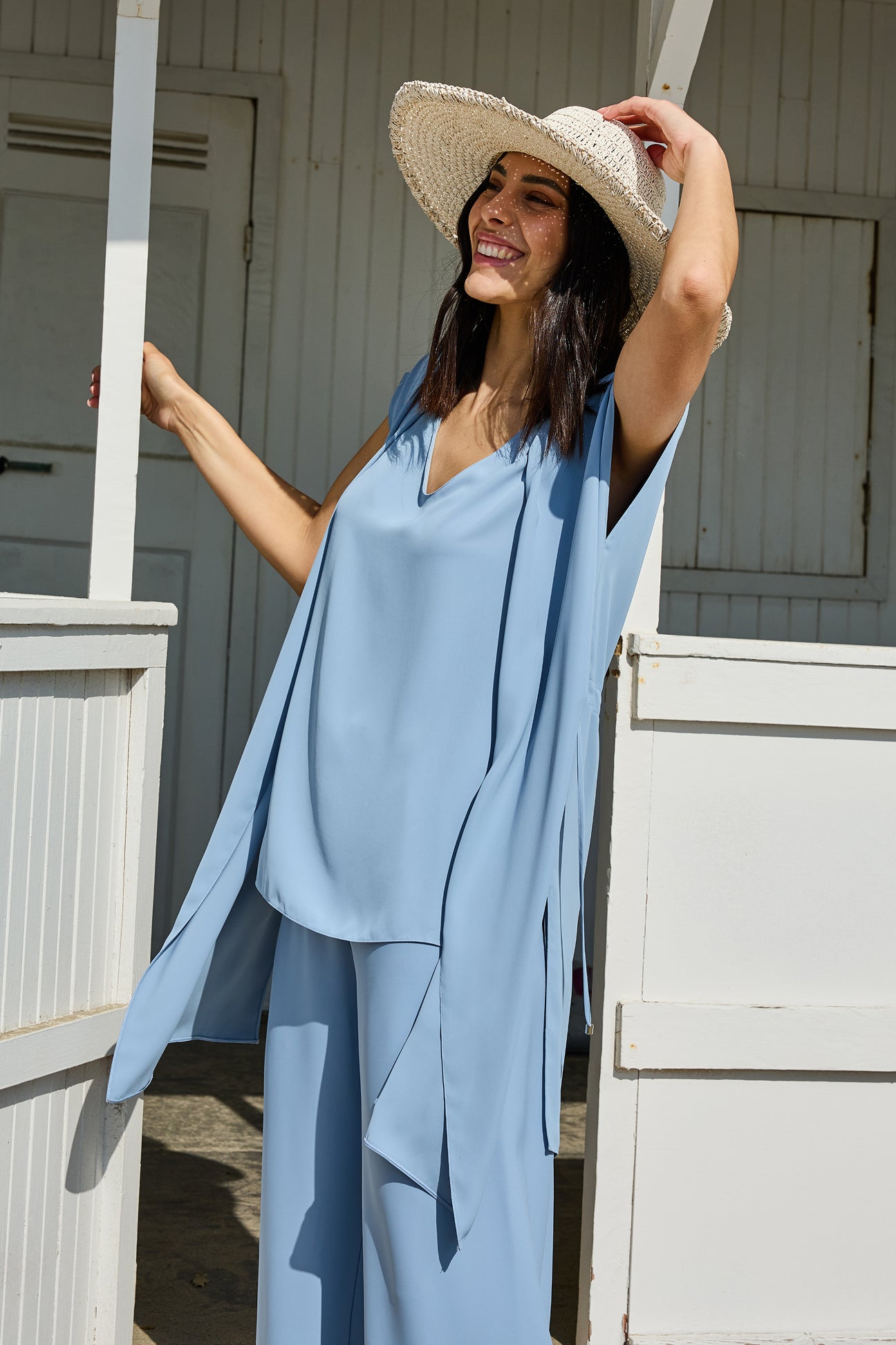GILET IN TESSUTO FLUIDO SILKY TOUCH