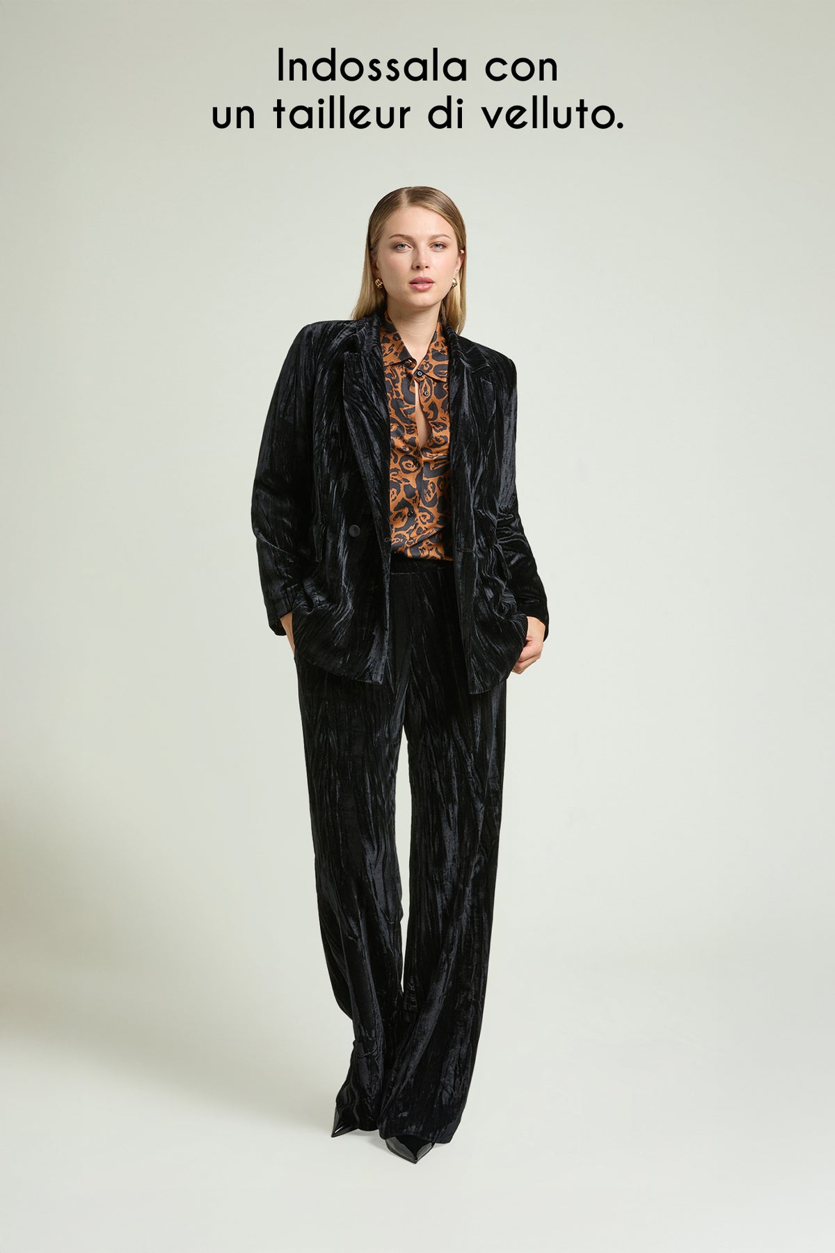 CAMICIA ANIMALIER IN SATIN