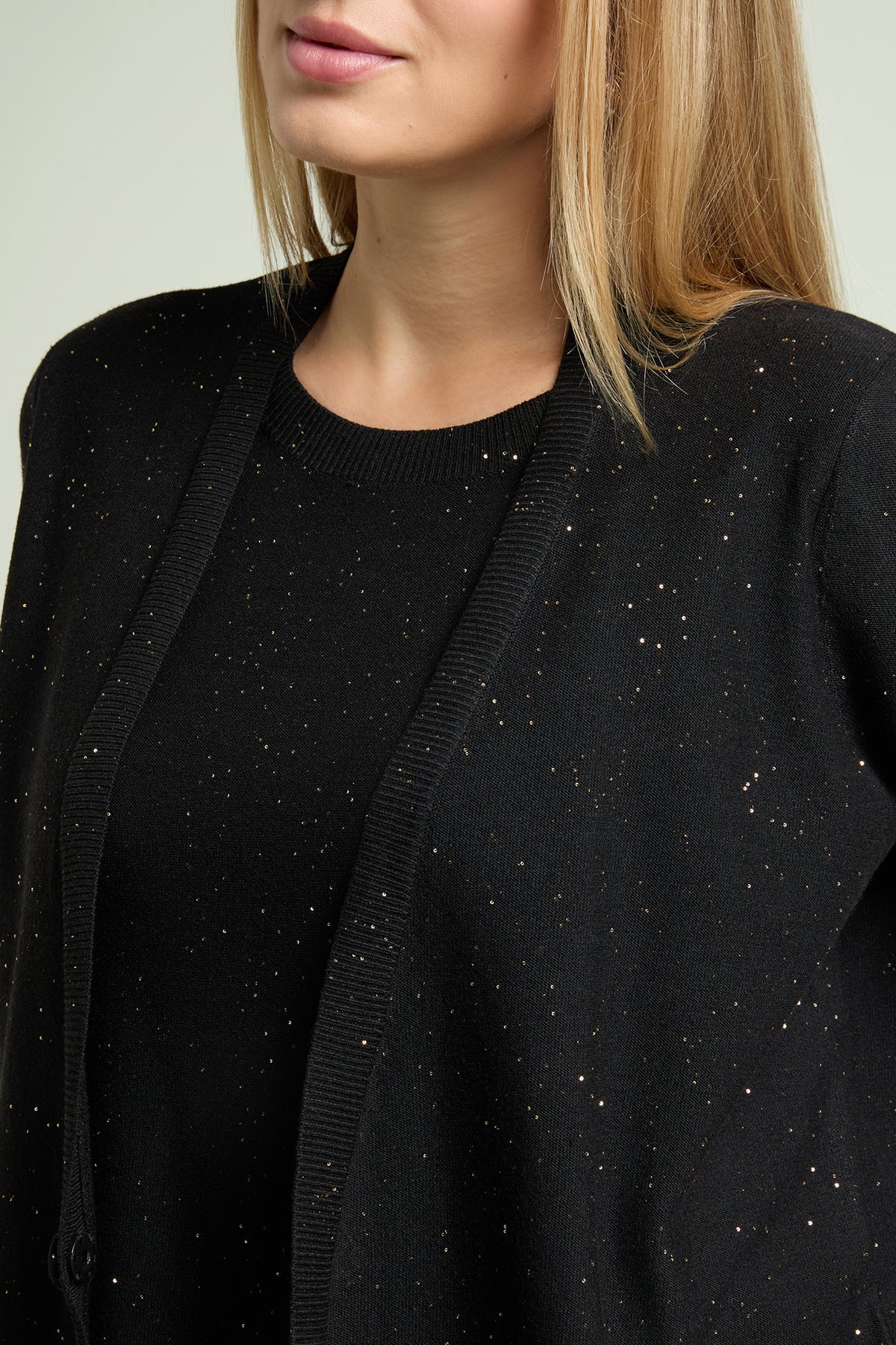 MAGLIA EFFETTO TWIN-SET CON PUNTI LUCE