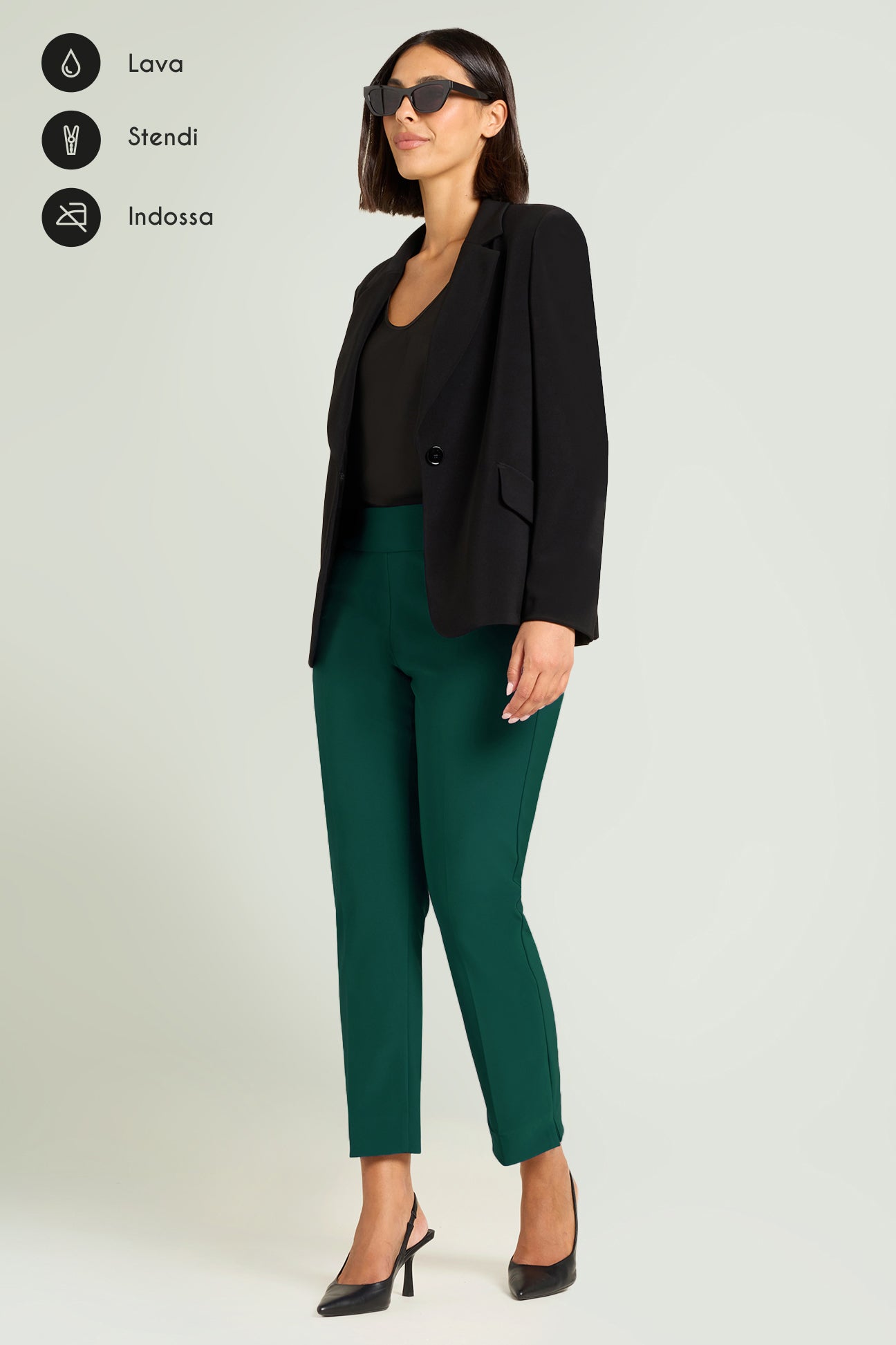 PANTALONI PULL-ON SKINNY IN COMPATTO STRETCH