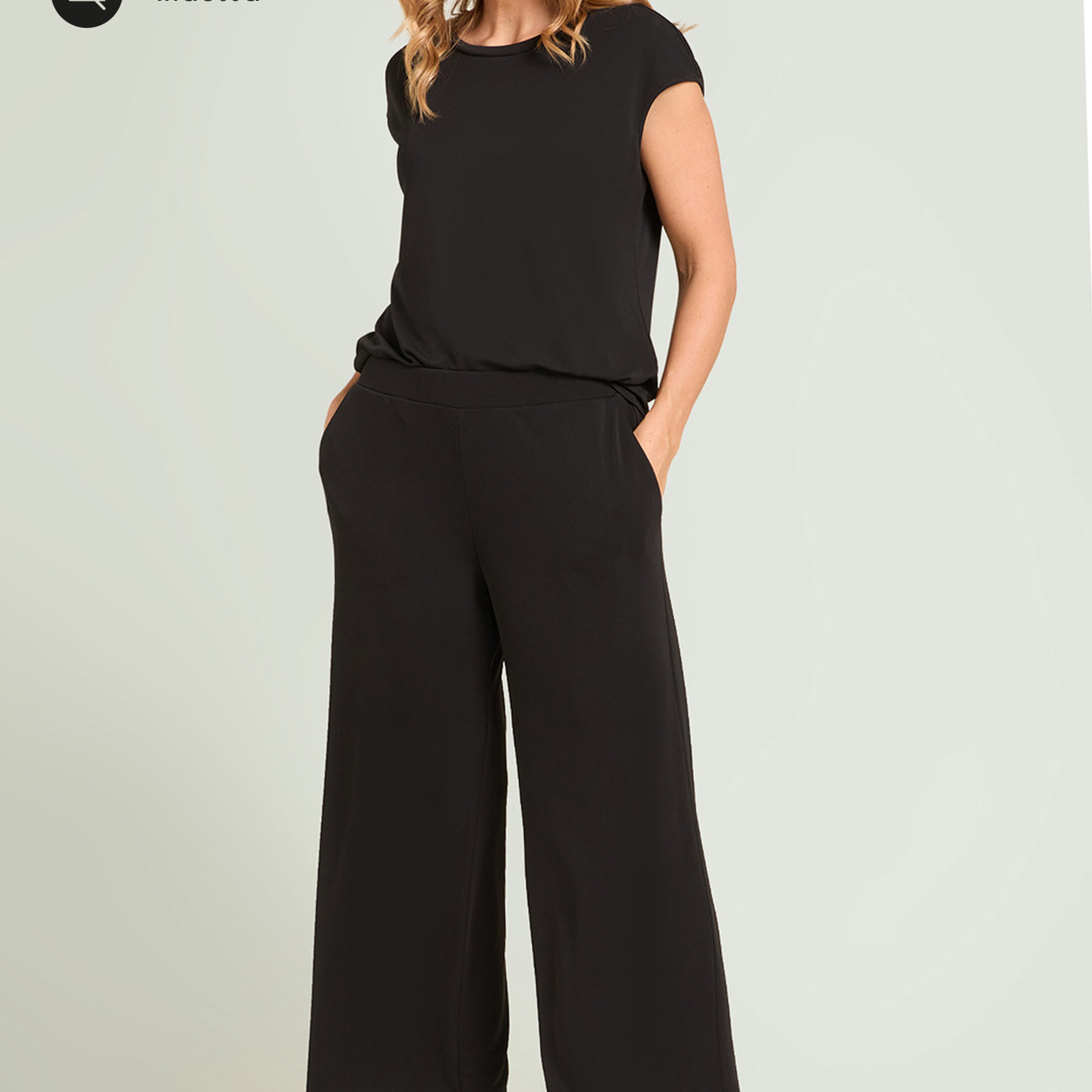 PANTALONI PULL-ON CROPPED IN JERSEY FLUIDO