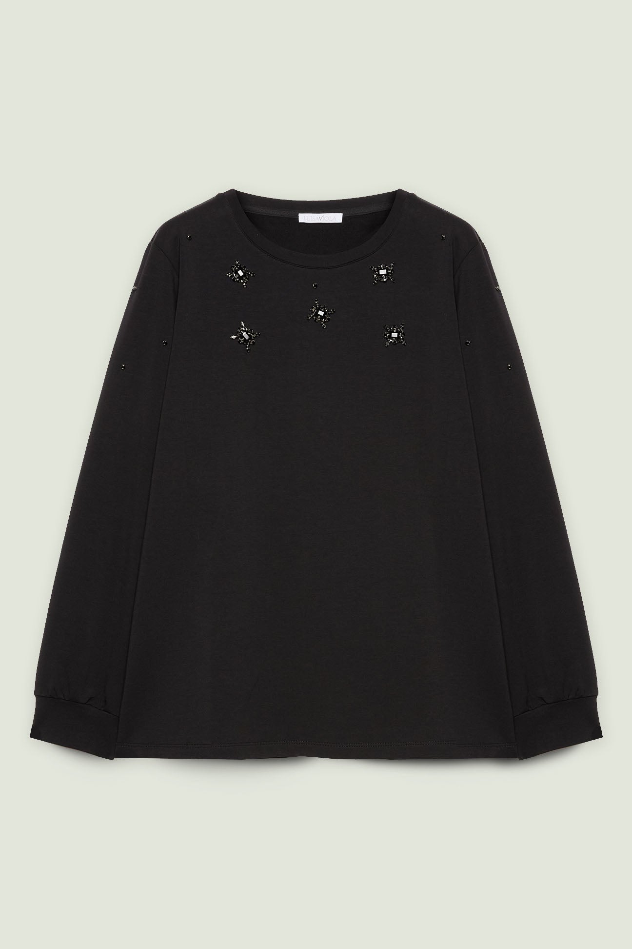 FELPA RICAMATA A MANO