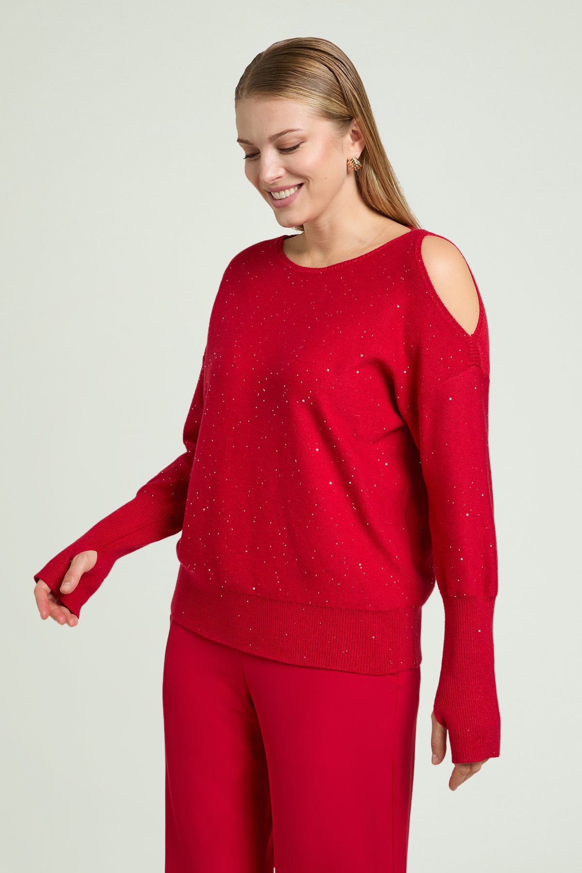 MAGLIA CUT-OFF CON PUNTI LUCE