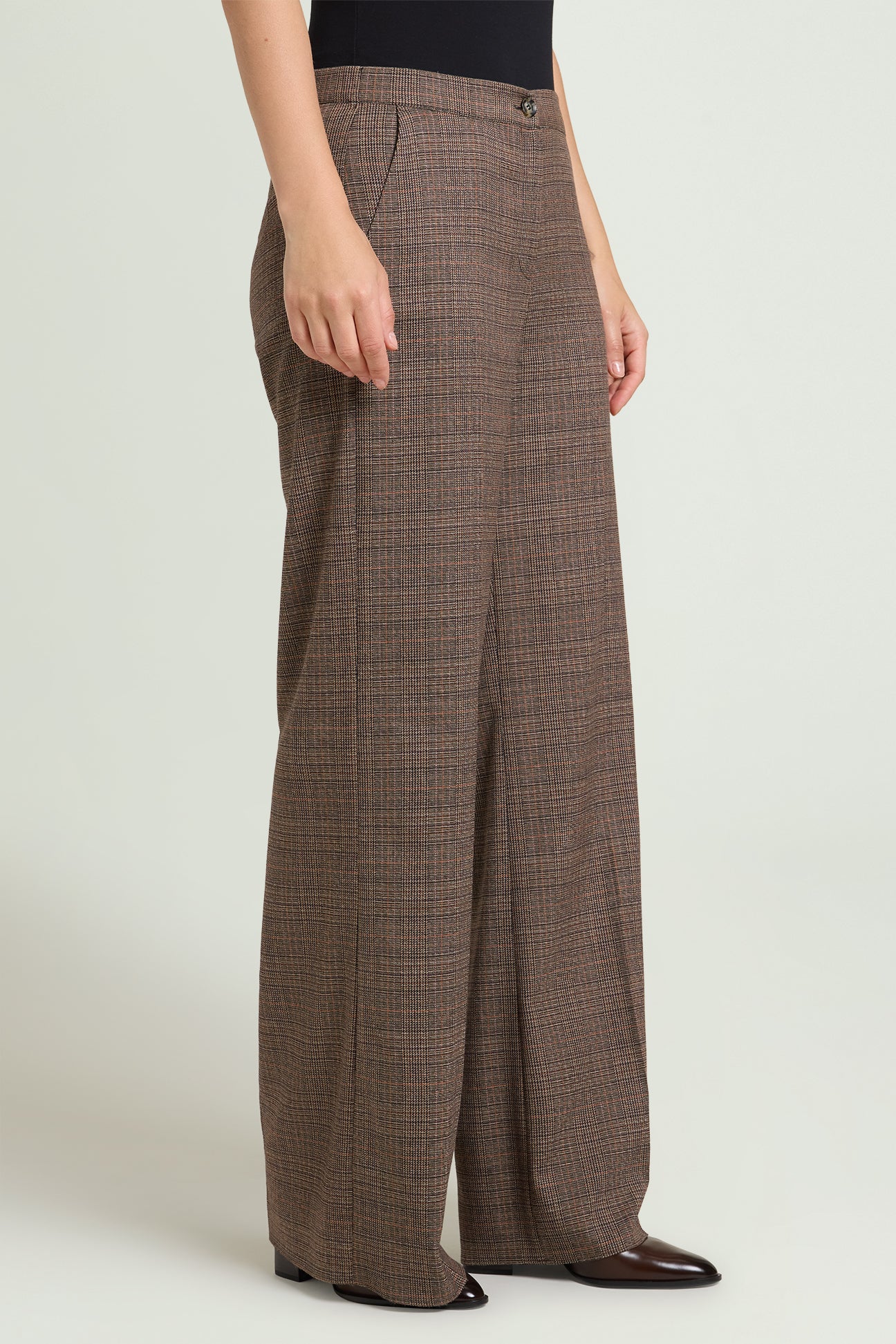 PANTALONI WIDE LEG IN GALLES
