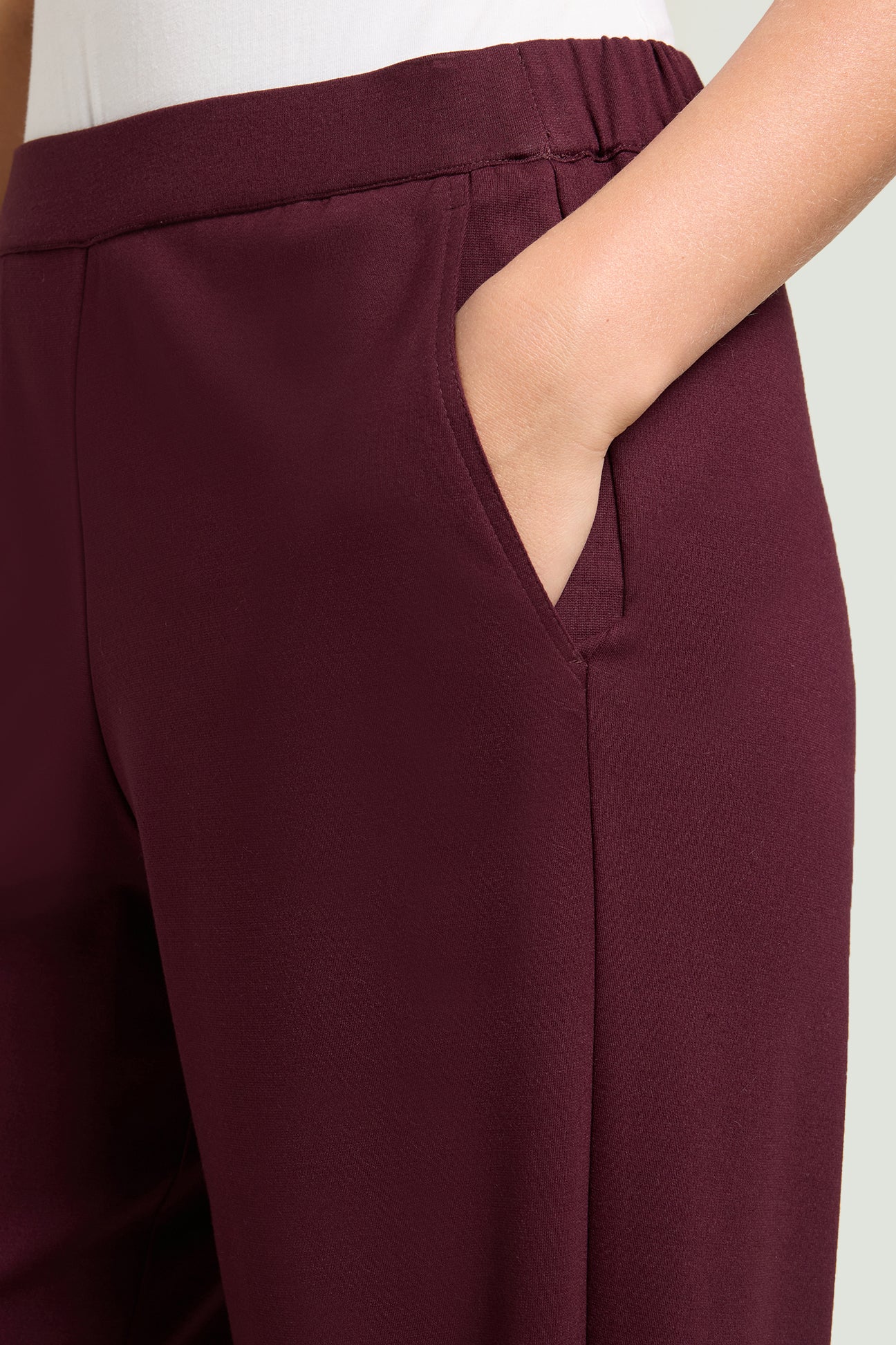 PANTALONI PULL-ON WIDE LEG IN PUNTO MILANO