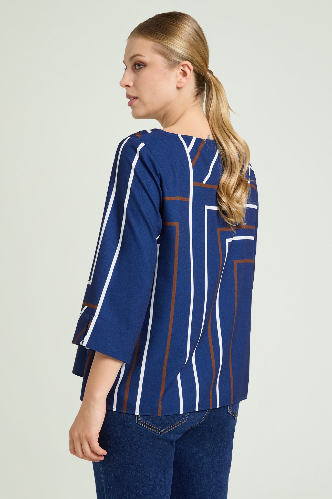 BLUSA IN SABLE' STAMPATO