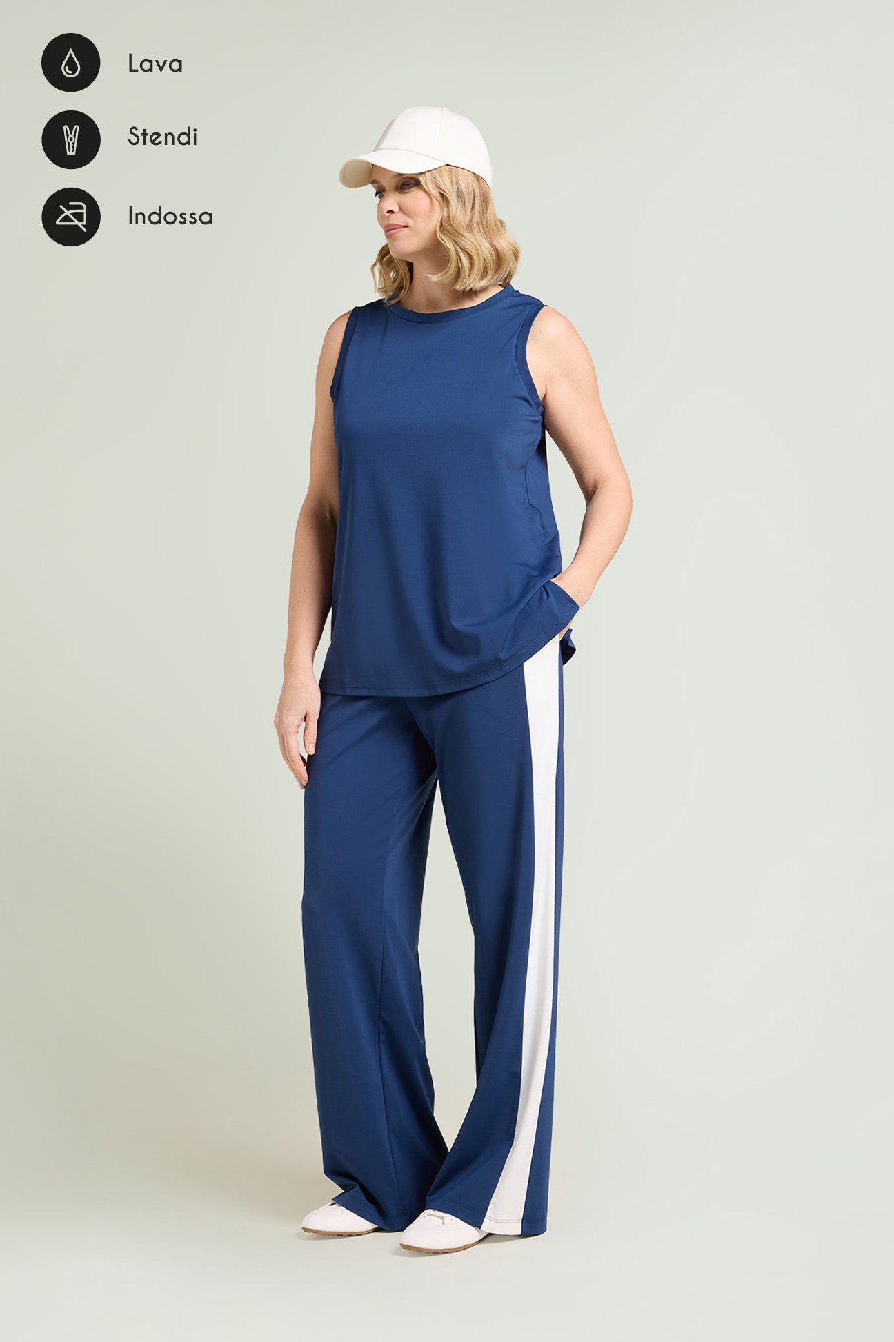 PANTALONI PULL-ON AMPI CON BANDE LATERALI