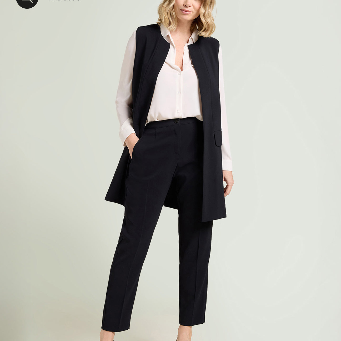 PANTALONI A SIGARETTA IN CREPE CADY