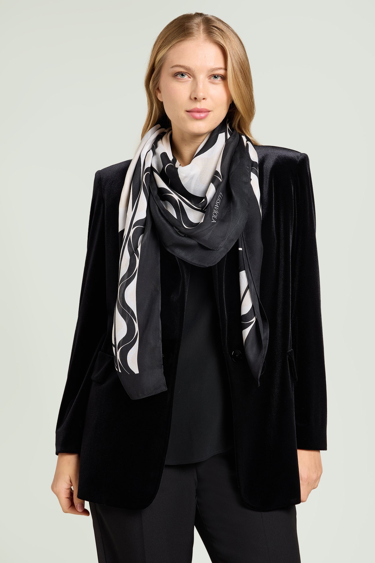 SCIARPA-FOULARD STAMPATA