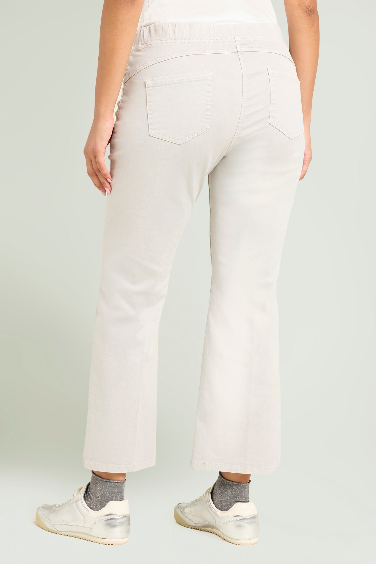 PANTALONI PULL-ON KICK FLARE IN WINTER COTTON