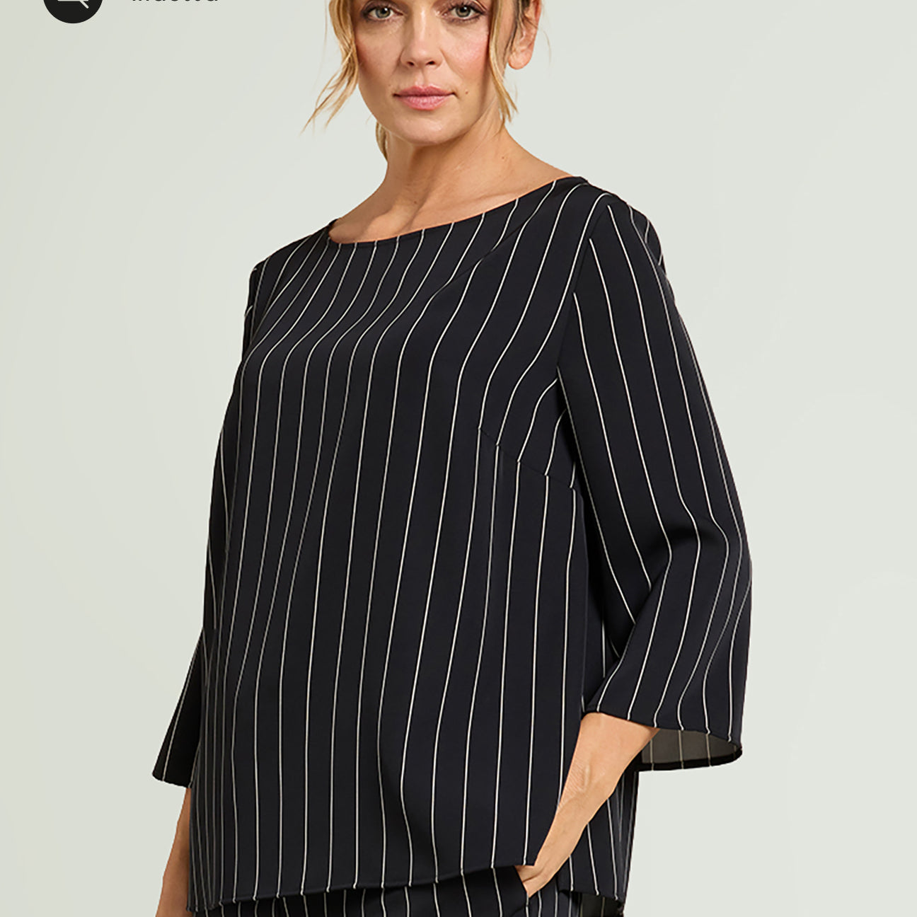 BLUSA IN CADY GESSATO