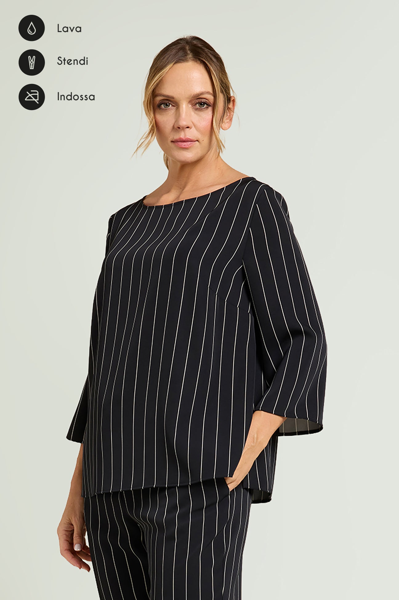 BLUSA IN CADY GESSATO