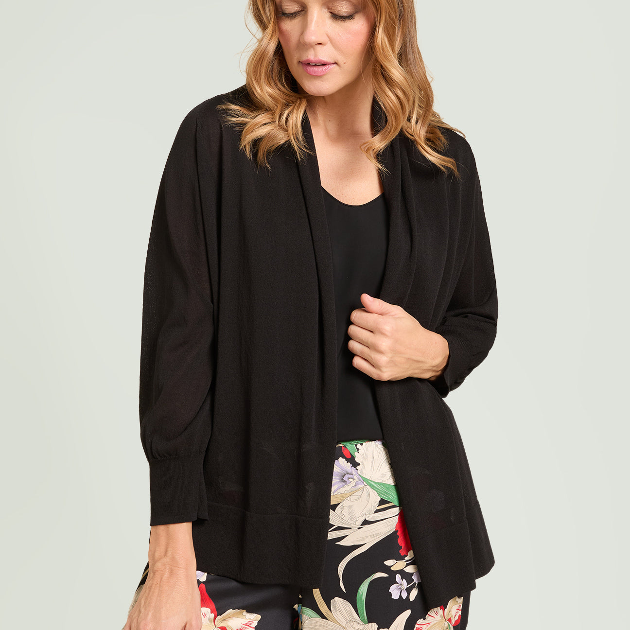 CARDIGAN IN VISCOSA CREPE