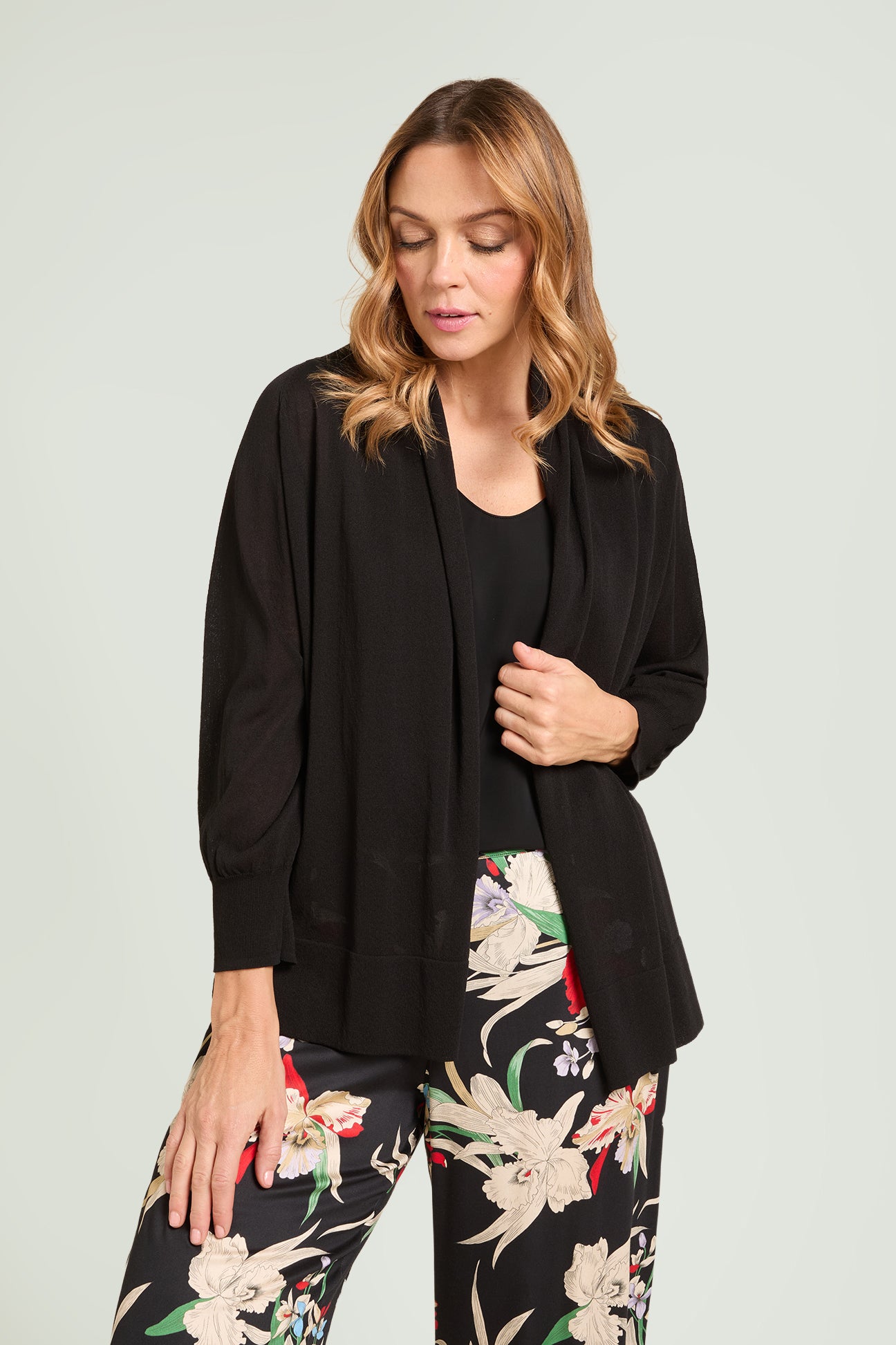 CARDIGAN IN VISCOSA CREPE