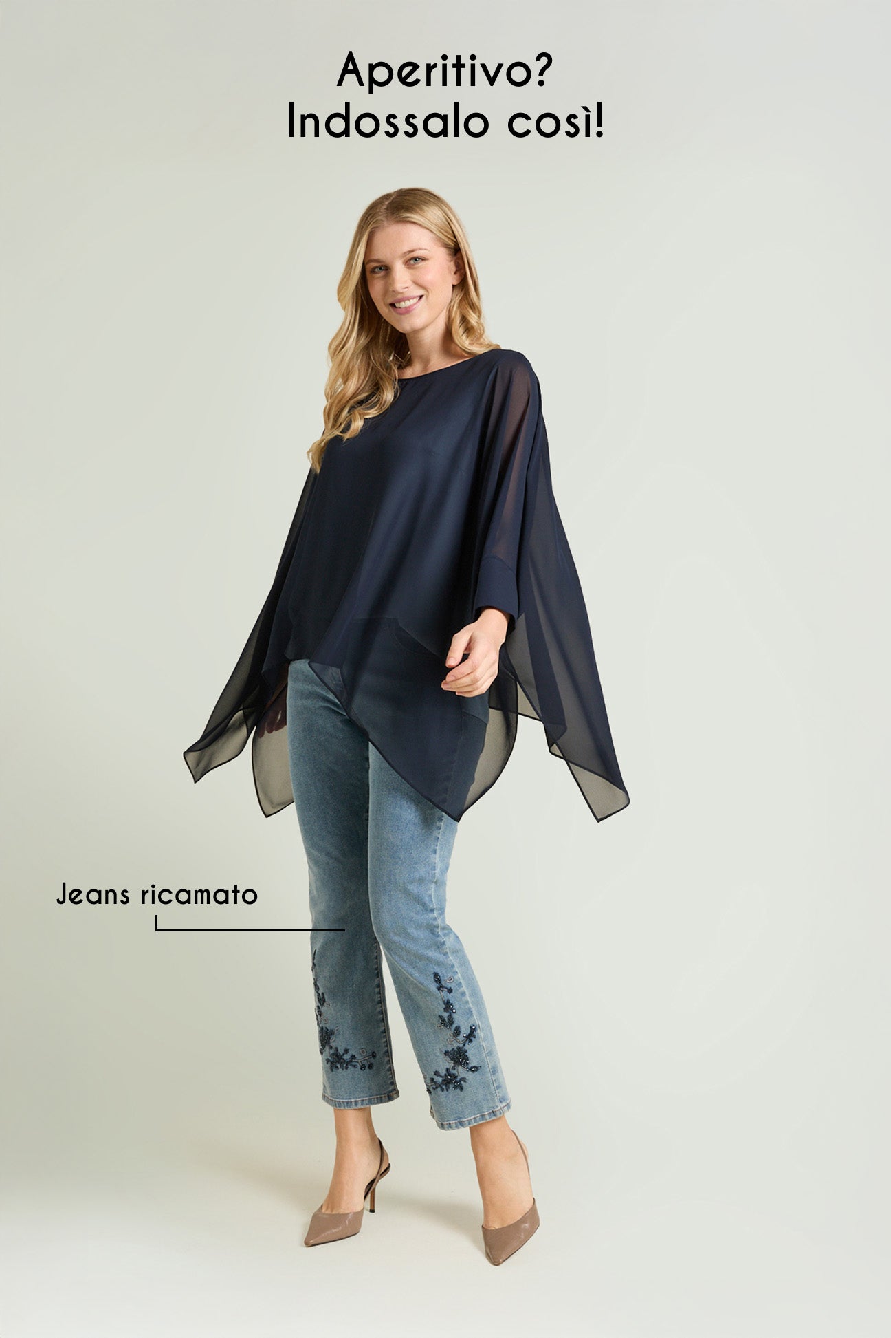 PONCHO IN GEORGETTE