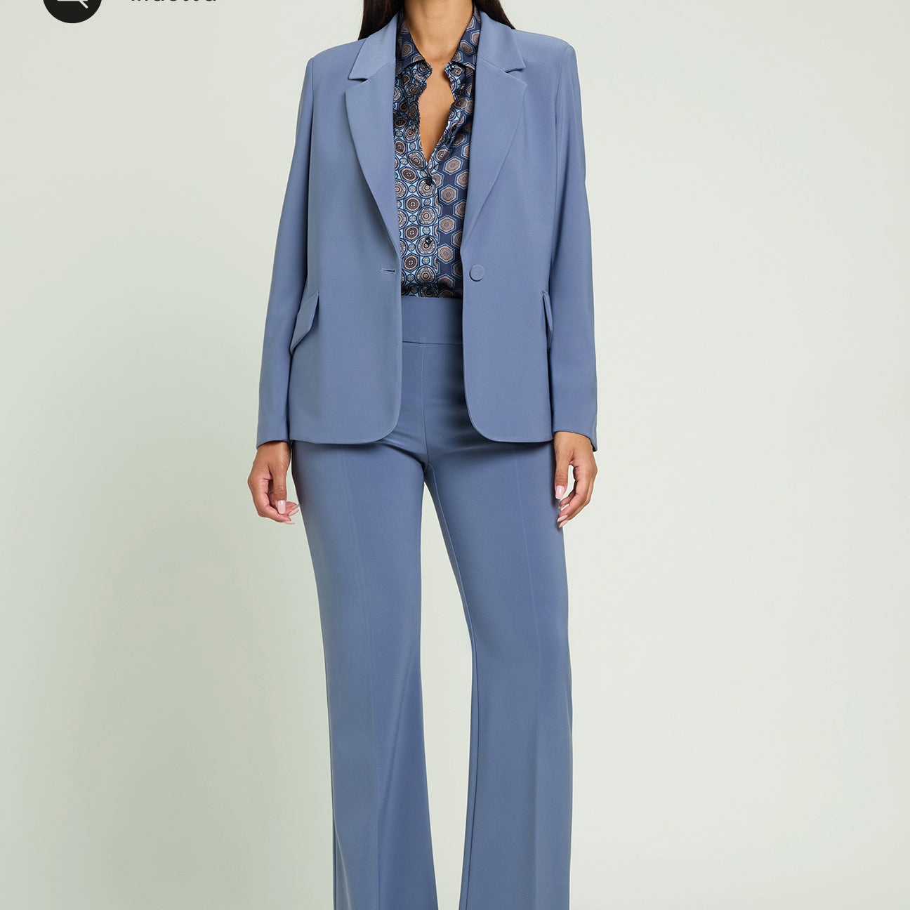 PANTALONI PULL-ON FLARE IN COMPACT STRETCH