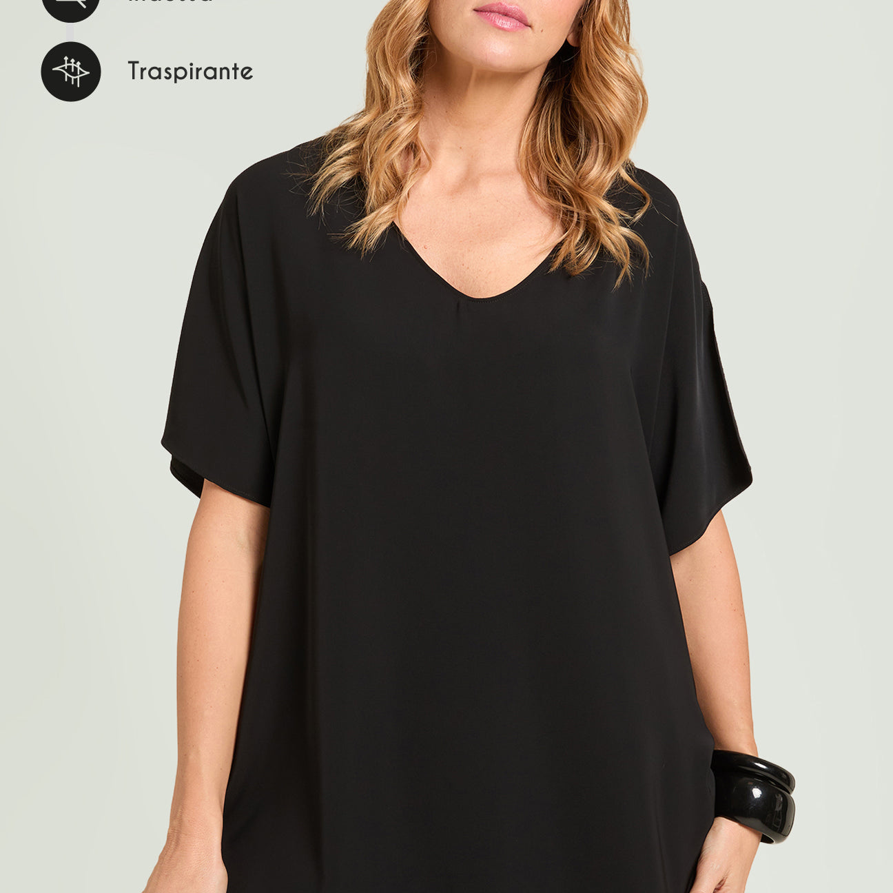BLUSA IN TESSUTO FLUIDO SILKY TOUCH