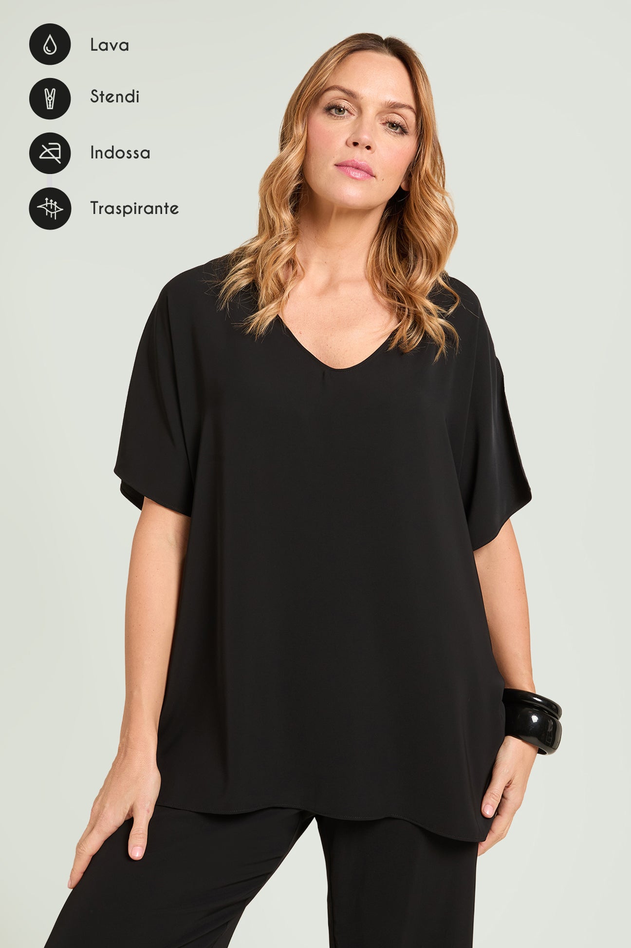 BLUSA IN TESSUTO FLUIDO SILKY TOUCH