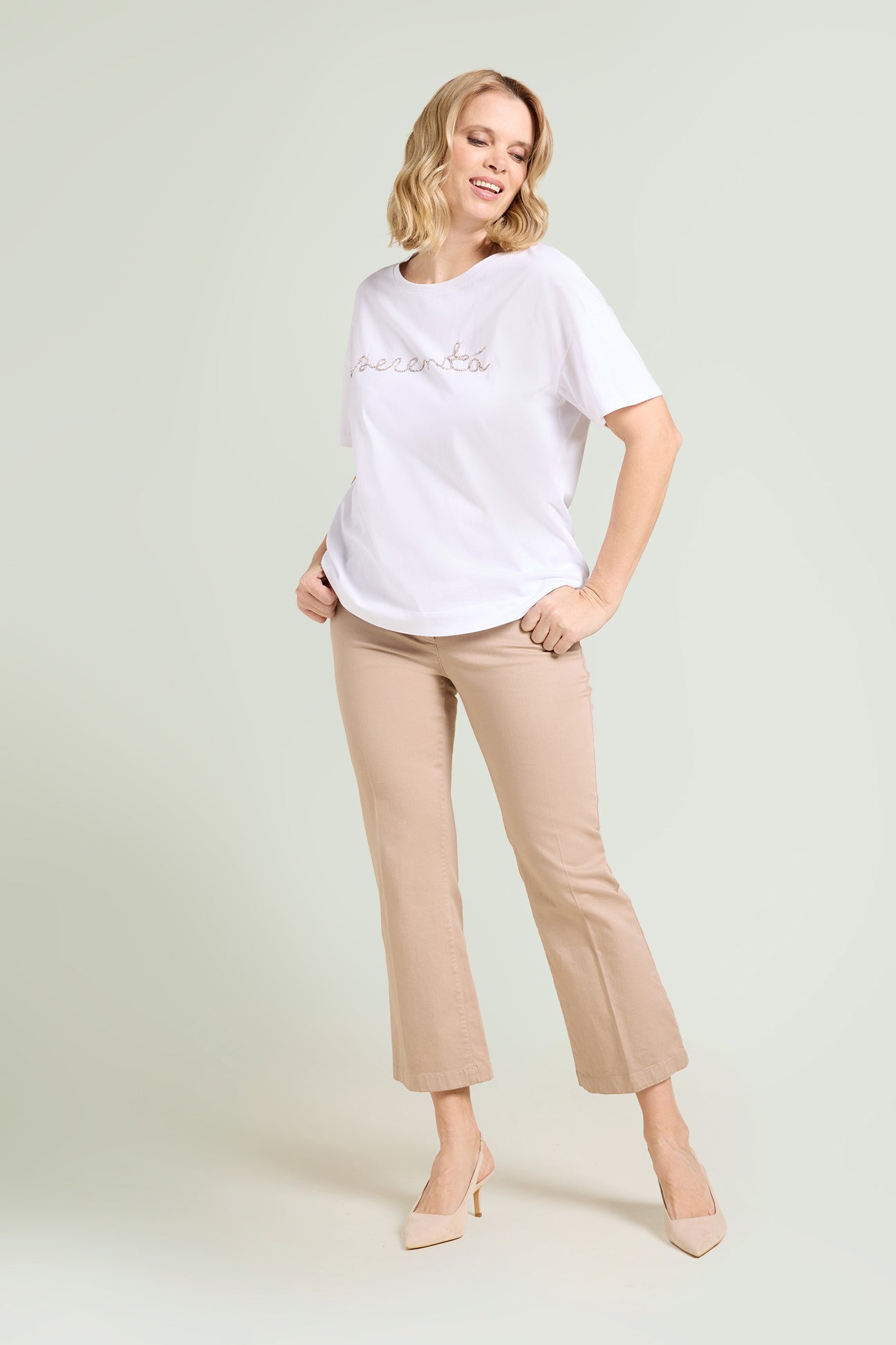 T-SHIRT LETTERING RICAMATA