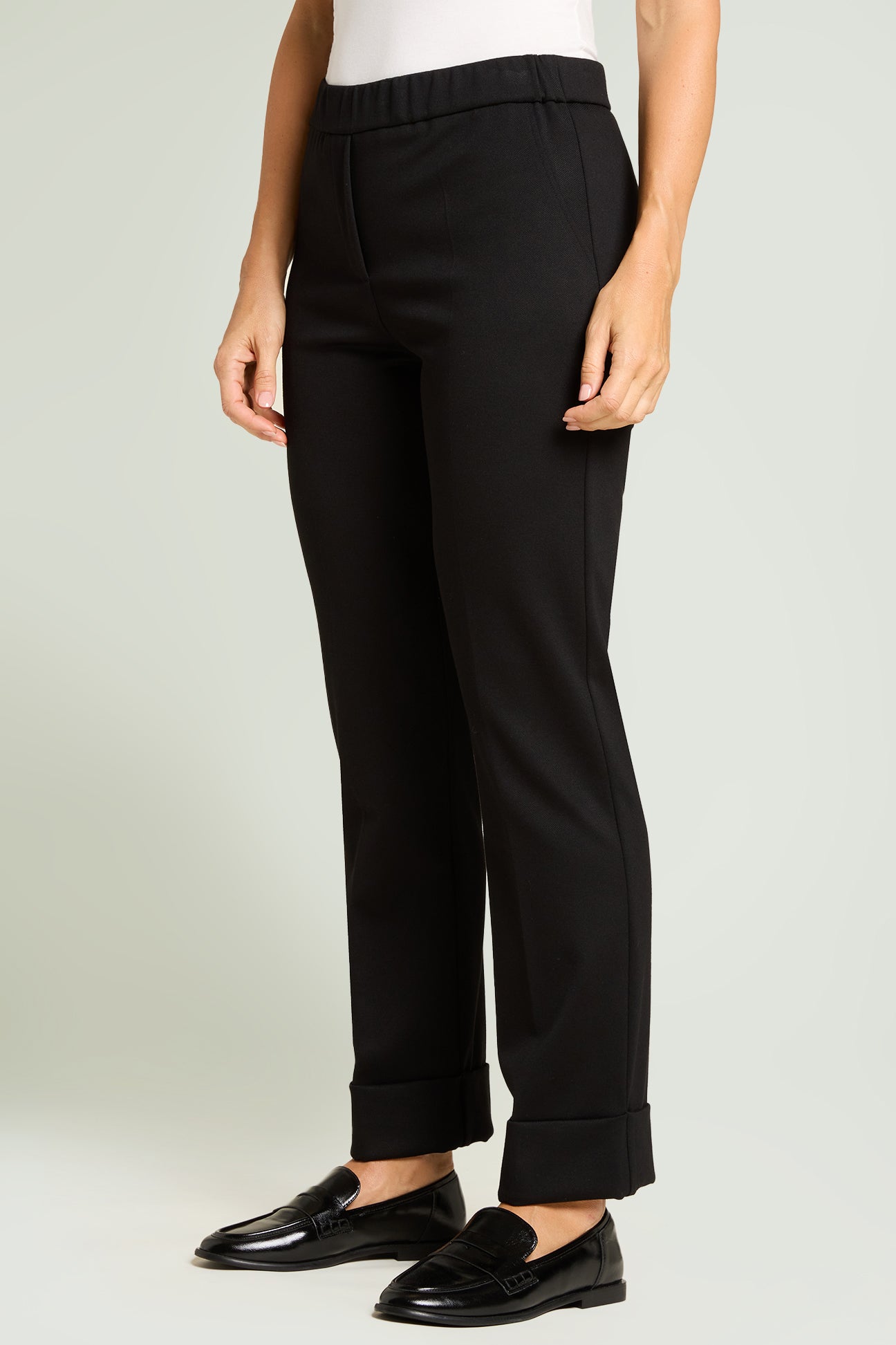 PANTALONI PULL-ON CHINOS CON RISVOLTO