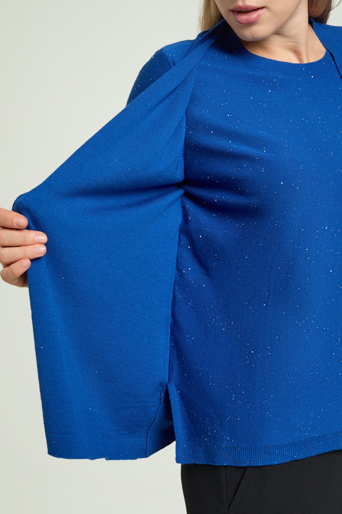 MAGLIA EFFETTO TWIN-SET CON PUNTI LUCE