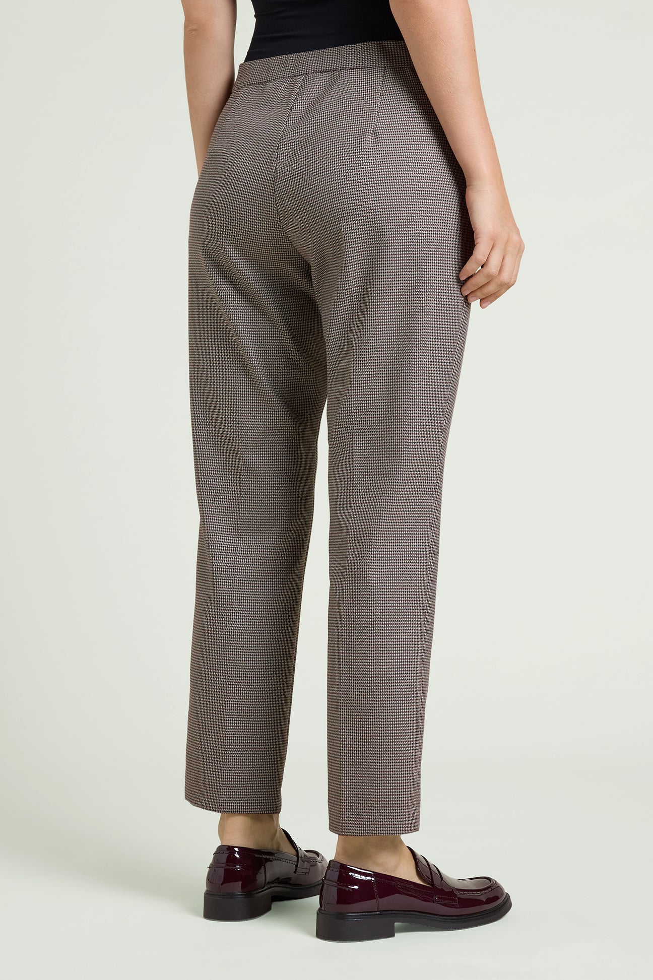 PANTALONI A SIGARETTA IN PIED-DE-POULE
