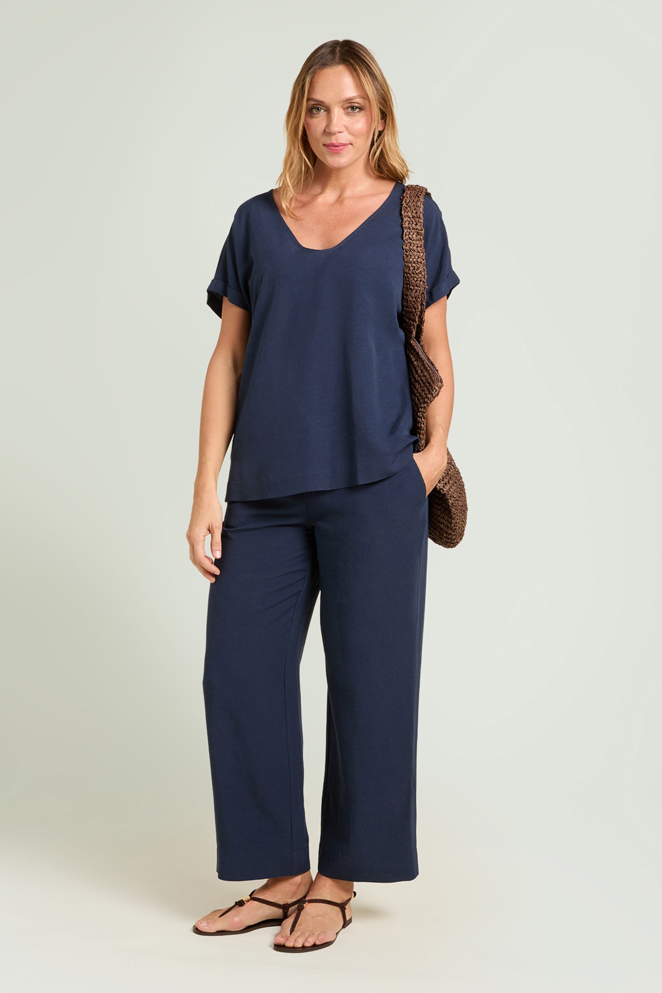 BLUSA IN LINO-VISCOSA
