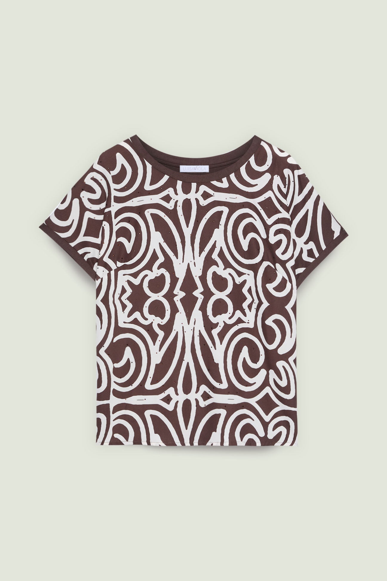 T-SHIRT STAMPATA CON PUNTI LUCE
