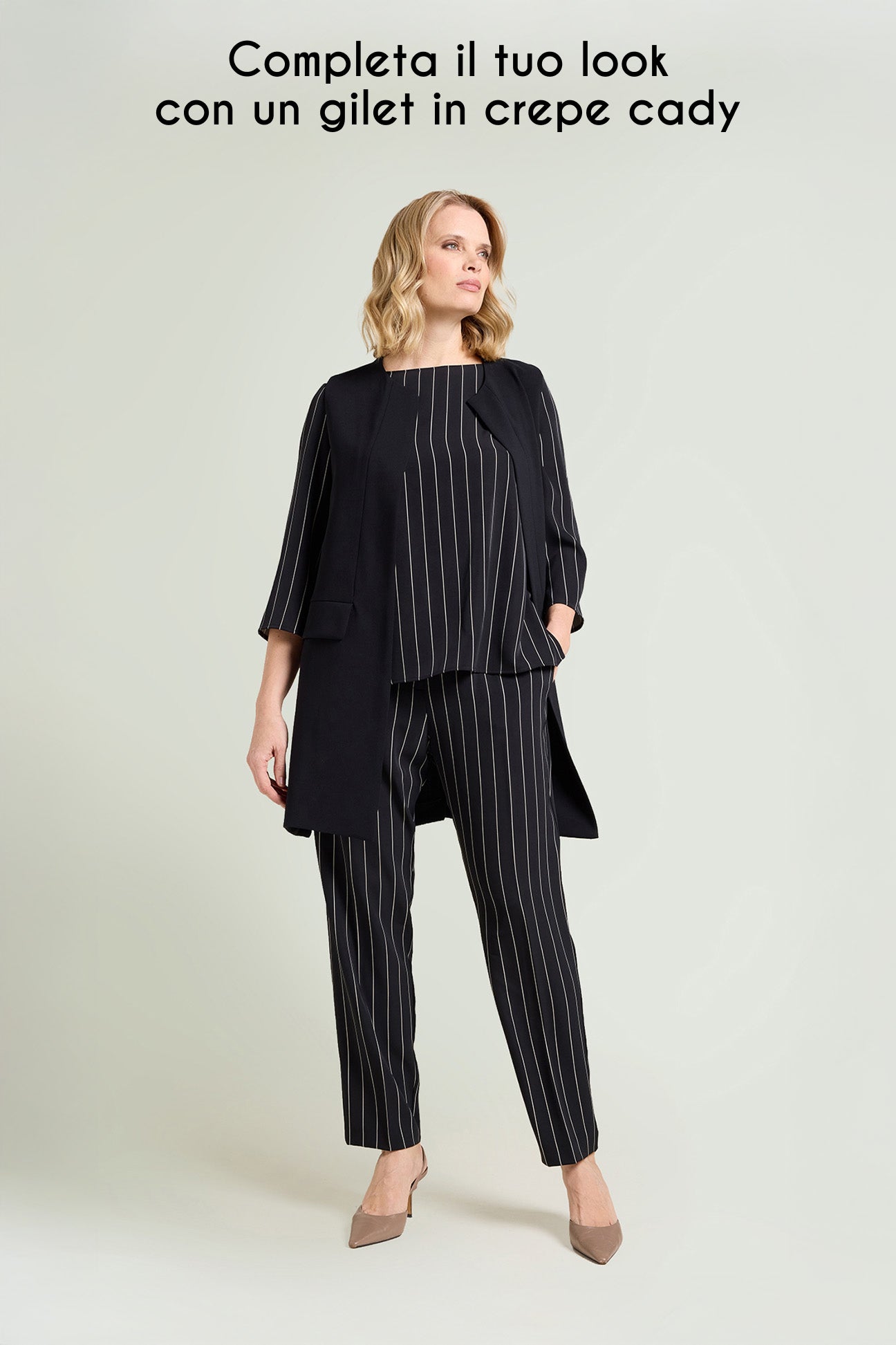 BLUSA IN CADY GESSATO