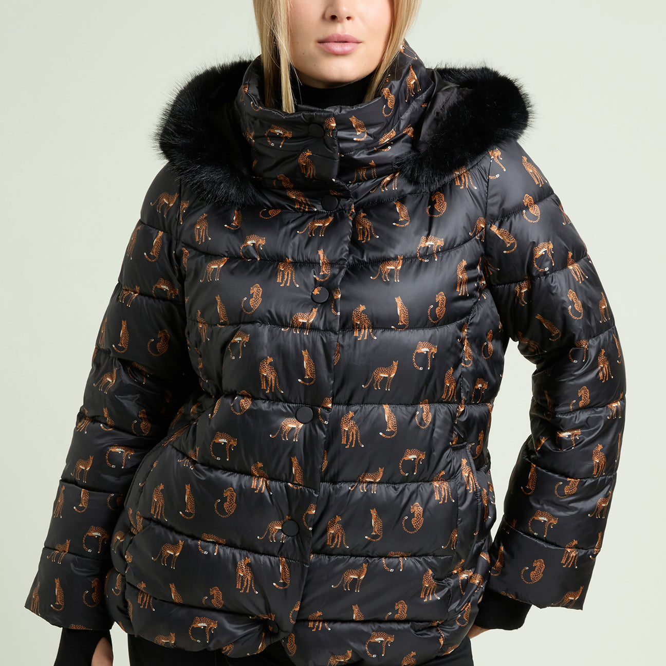 PIUMINO REVERSIBILE CON STAMPA ANIMALIER