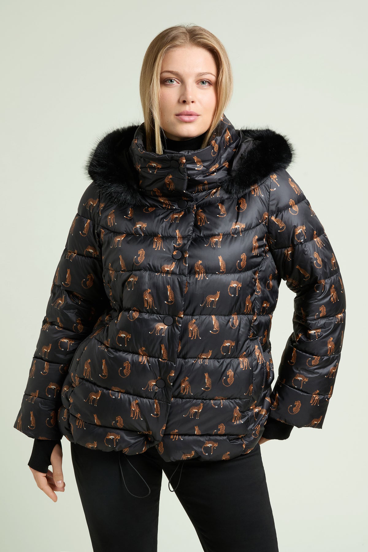 PIUMINO REVERSIBILE CON STAMPA ANIMALIER