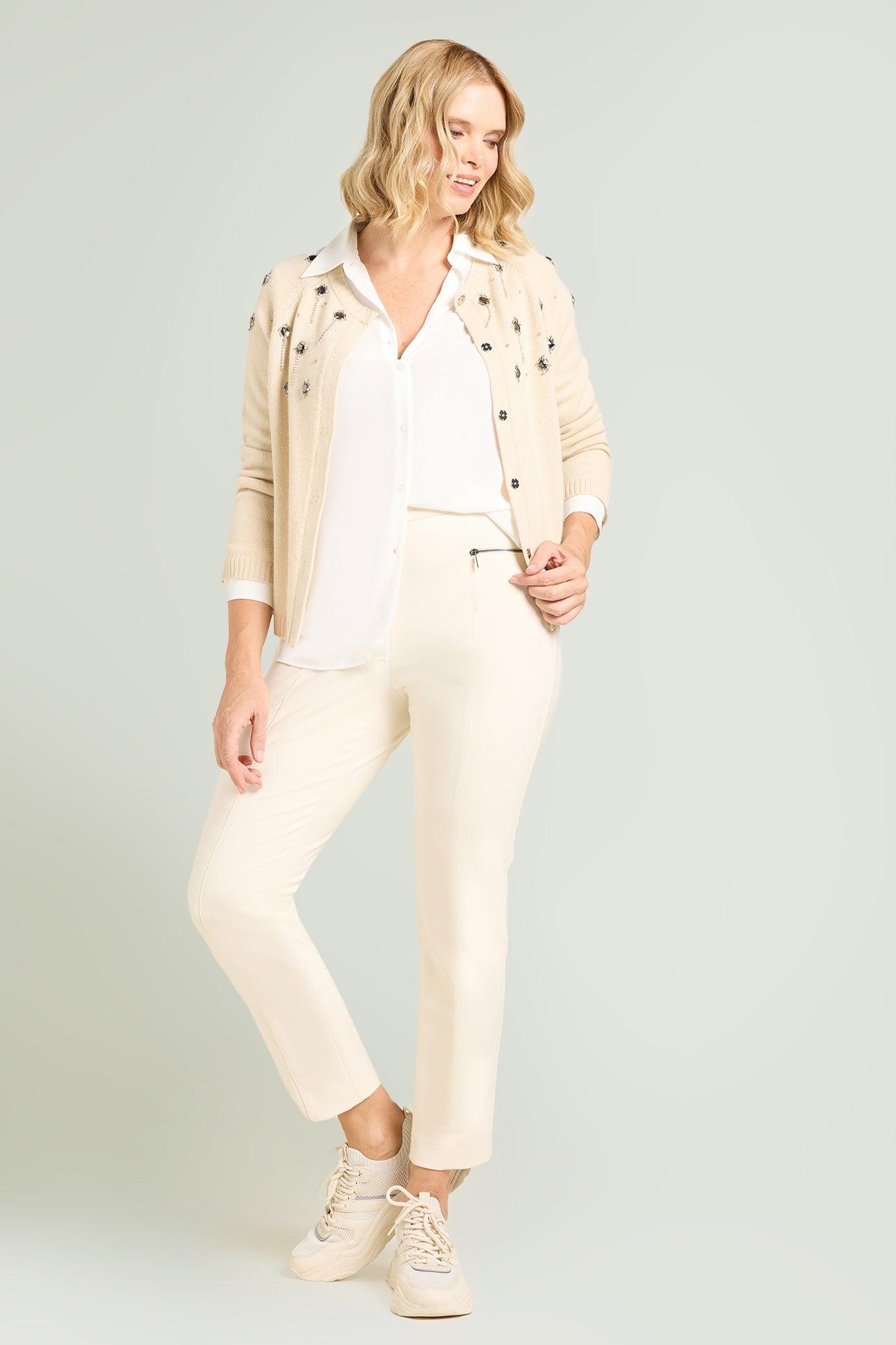 PANTALONI SKINNY CON ZIP