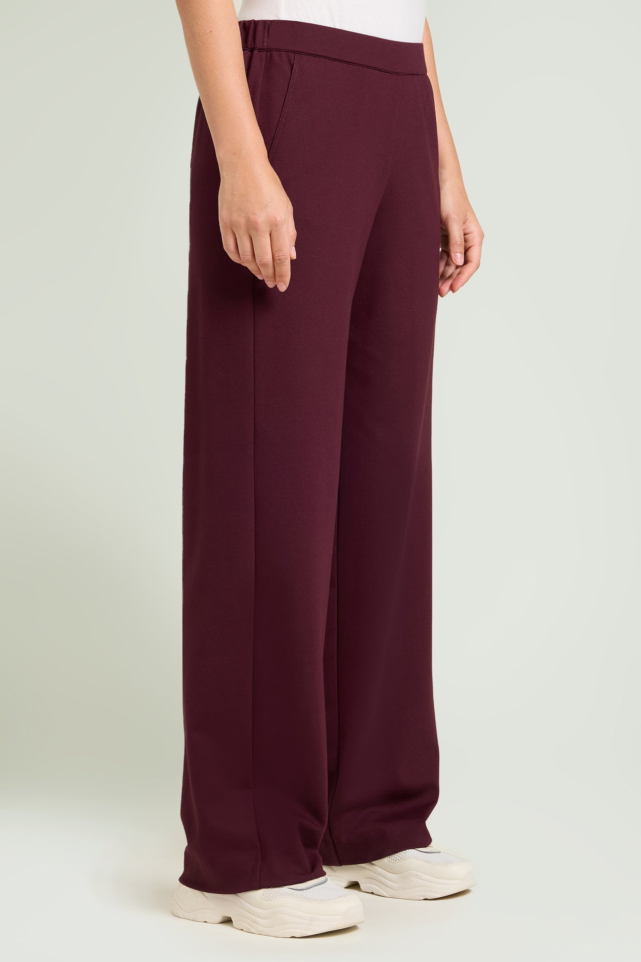 PANTALONI PULL-ON WIDE LEG IN PUNTO MILANO