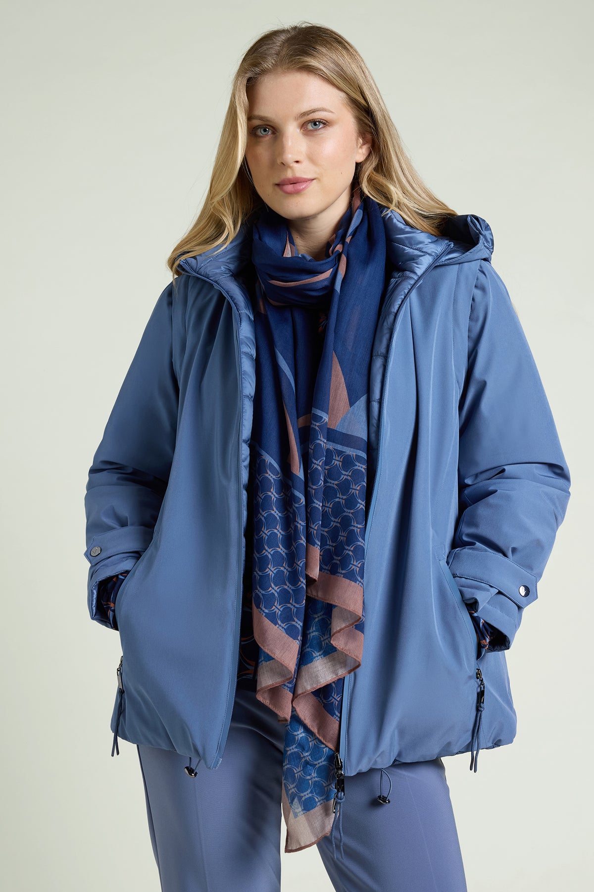 SCIARPA-FOULARD CON STAMPA DECO'
