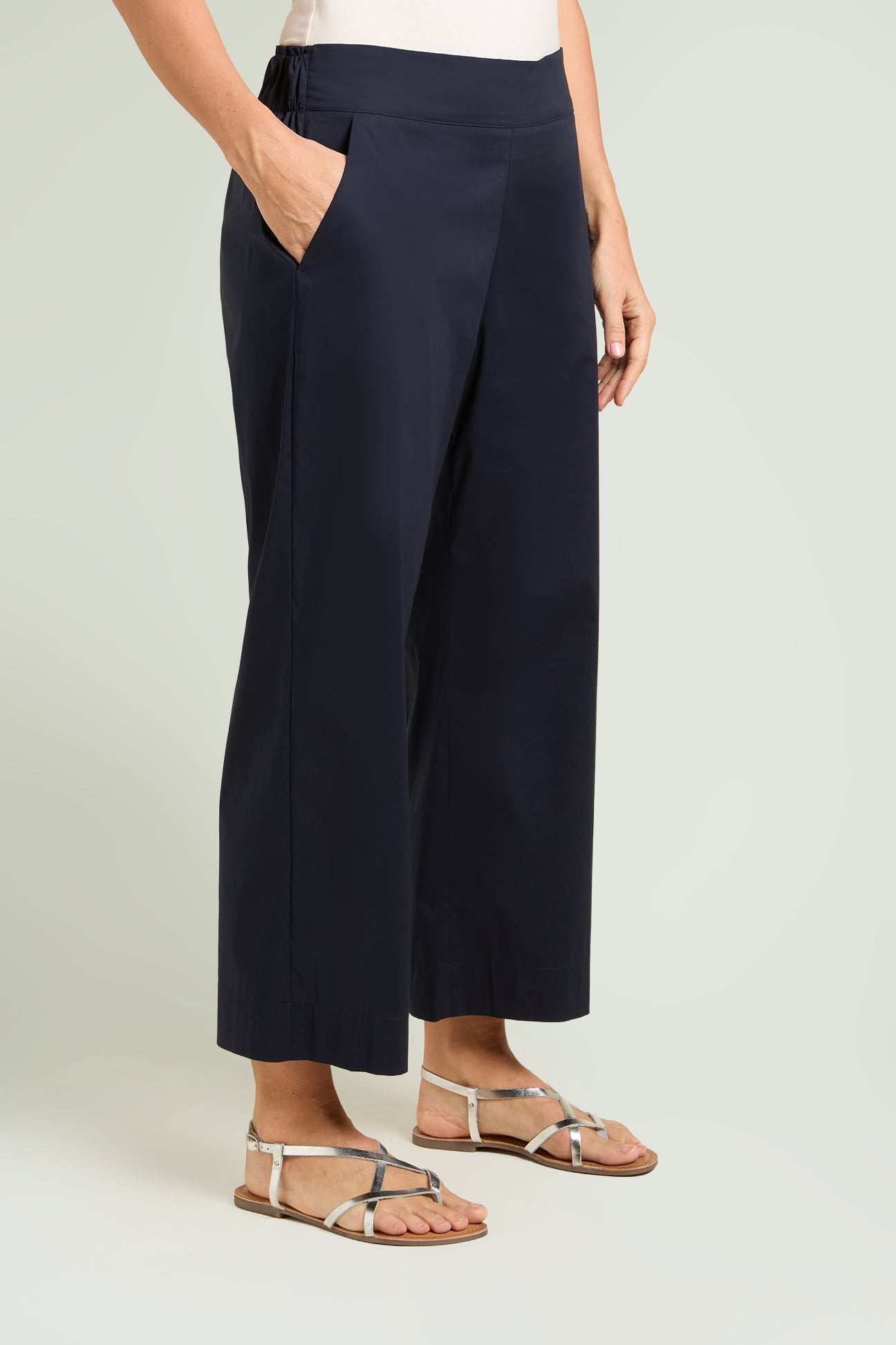 PANTALONI PULL-ON AMPI IN POPELINE