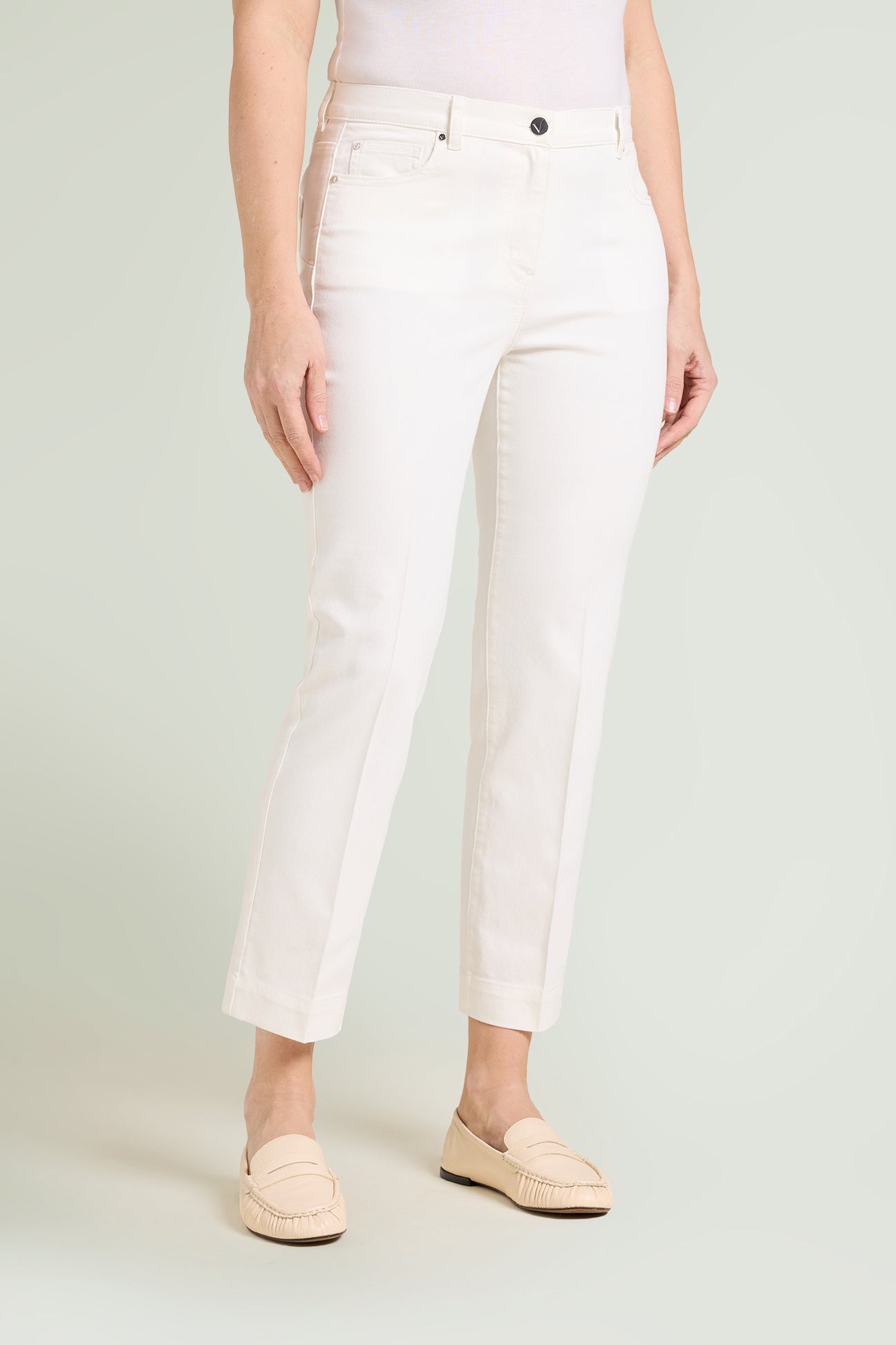 PANTALONI KICK FLARE IN DRILL