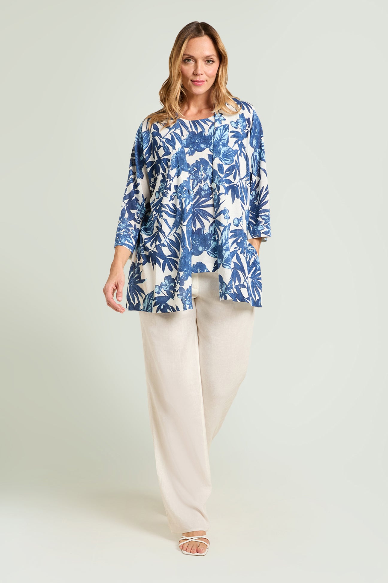 TOP STAMPATO IN TRICOT