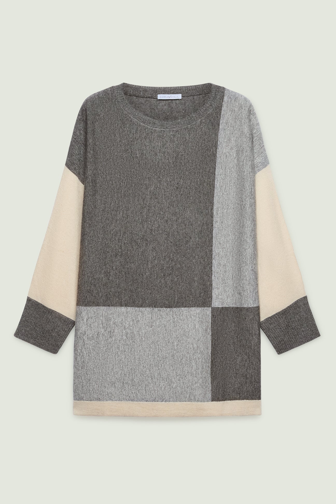MAGLIA MISTO CASHMERE COLOR BLOCK