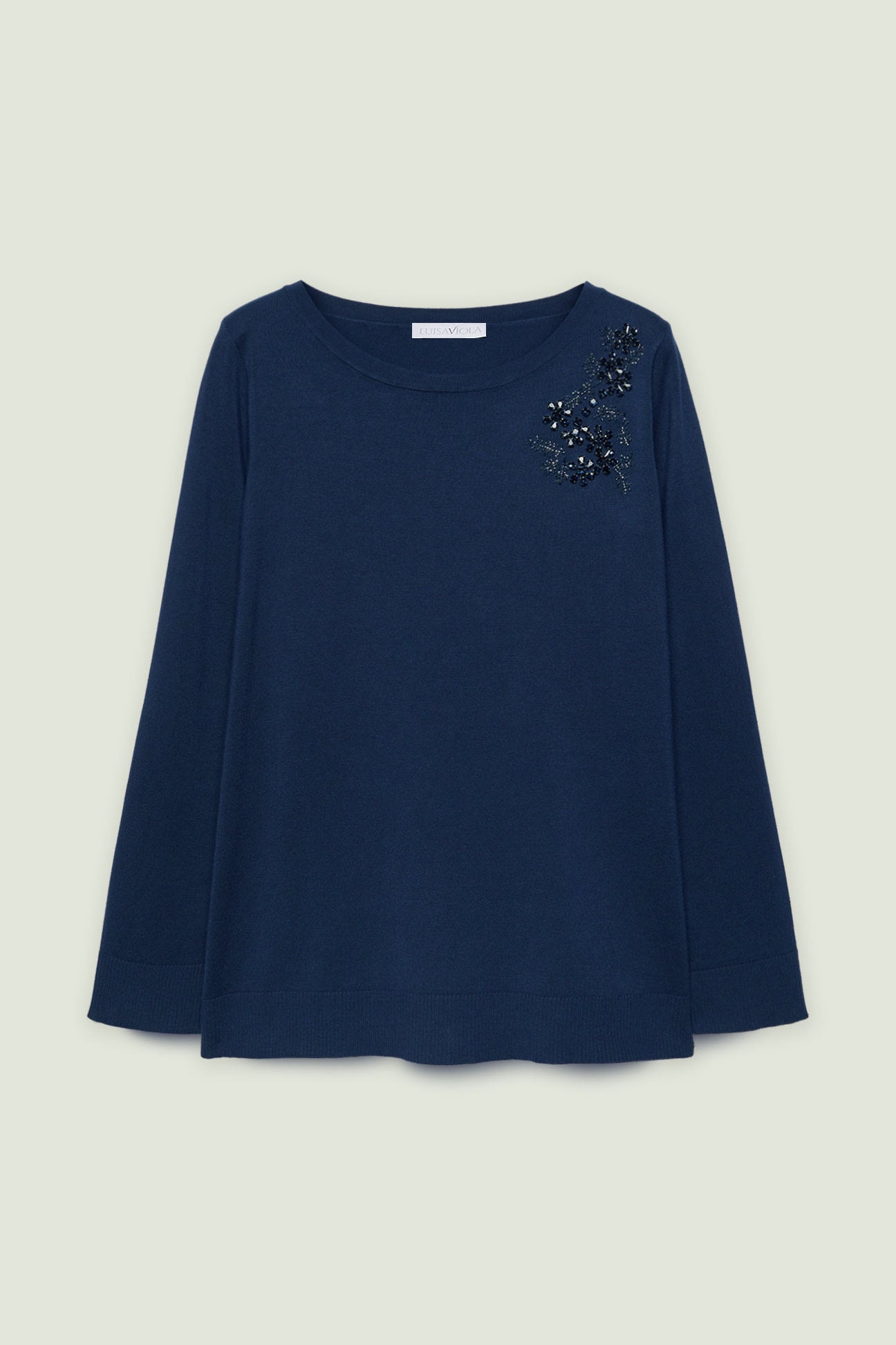 MAGLIA RICAMATA A MANO