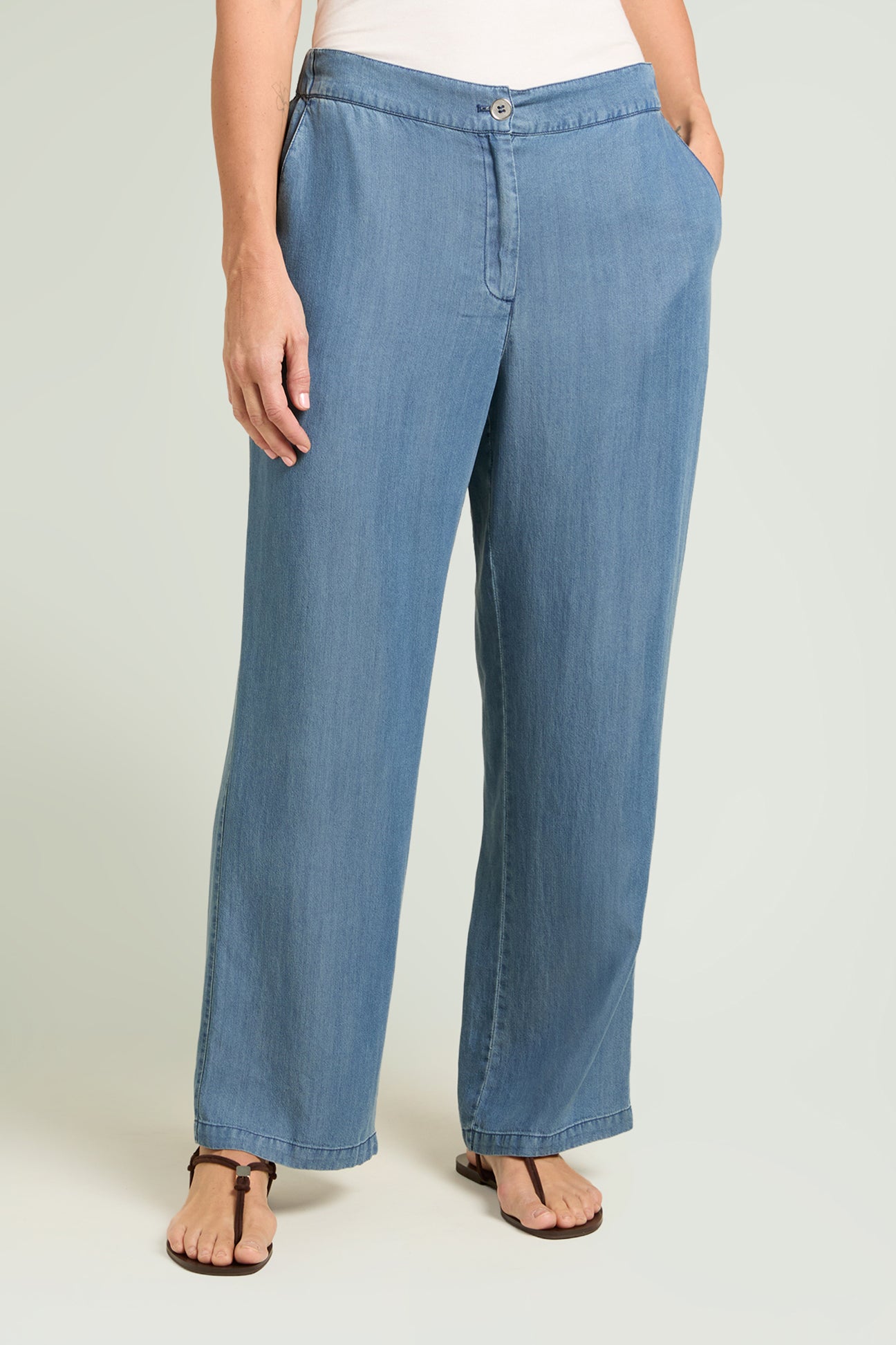 PANTALONI IN CHAMBRAY