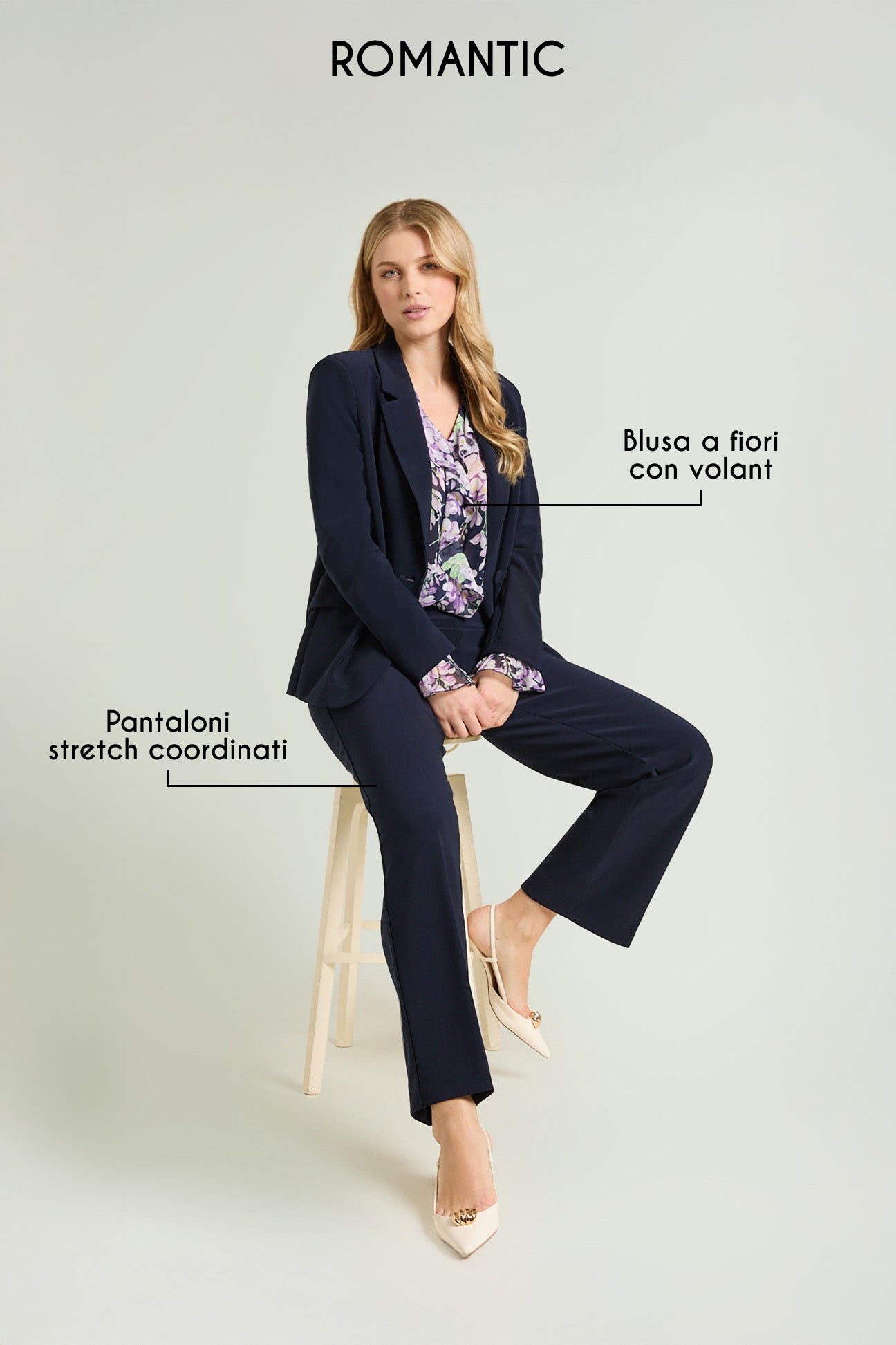 BLAZER IN COMPACT STRETCH