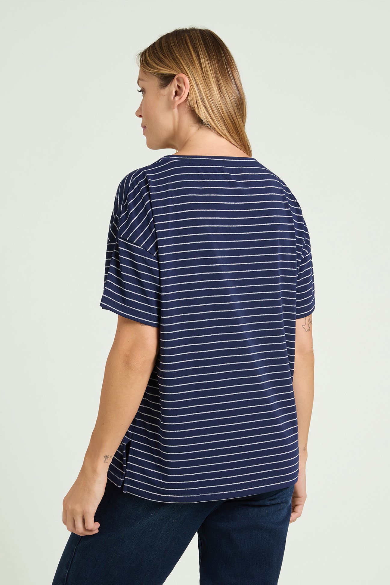 T-SHIRT A RIGHE LUREX