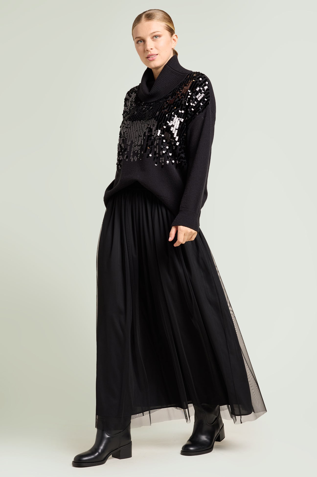 GONNA LUNGA IN TULLE