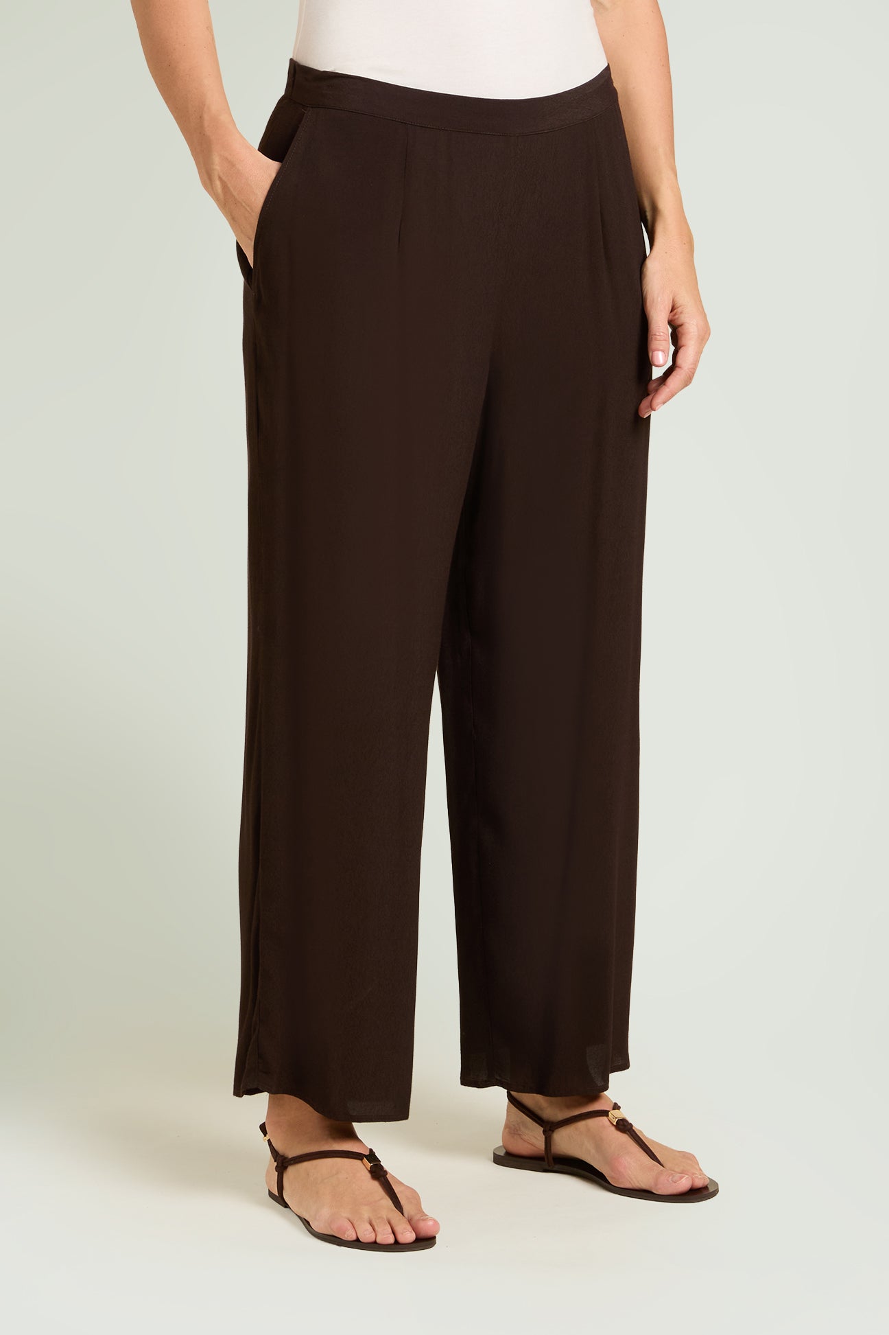 PANTALONI AMPI IN MAROCAINE