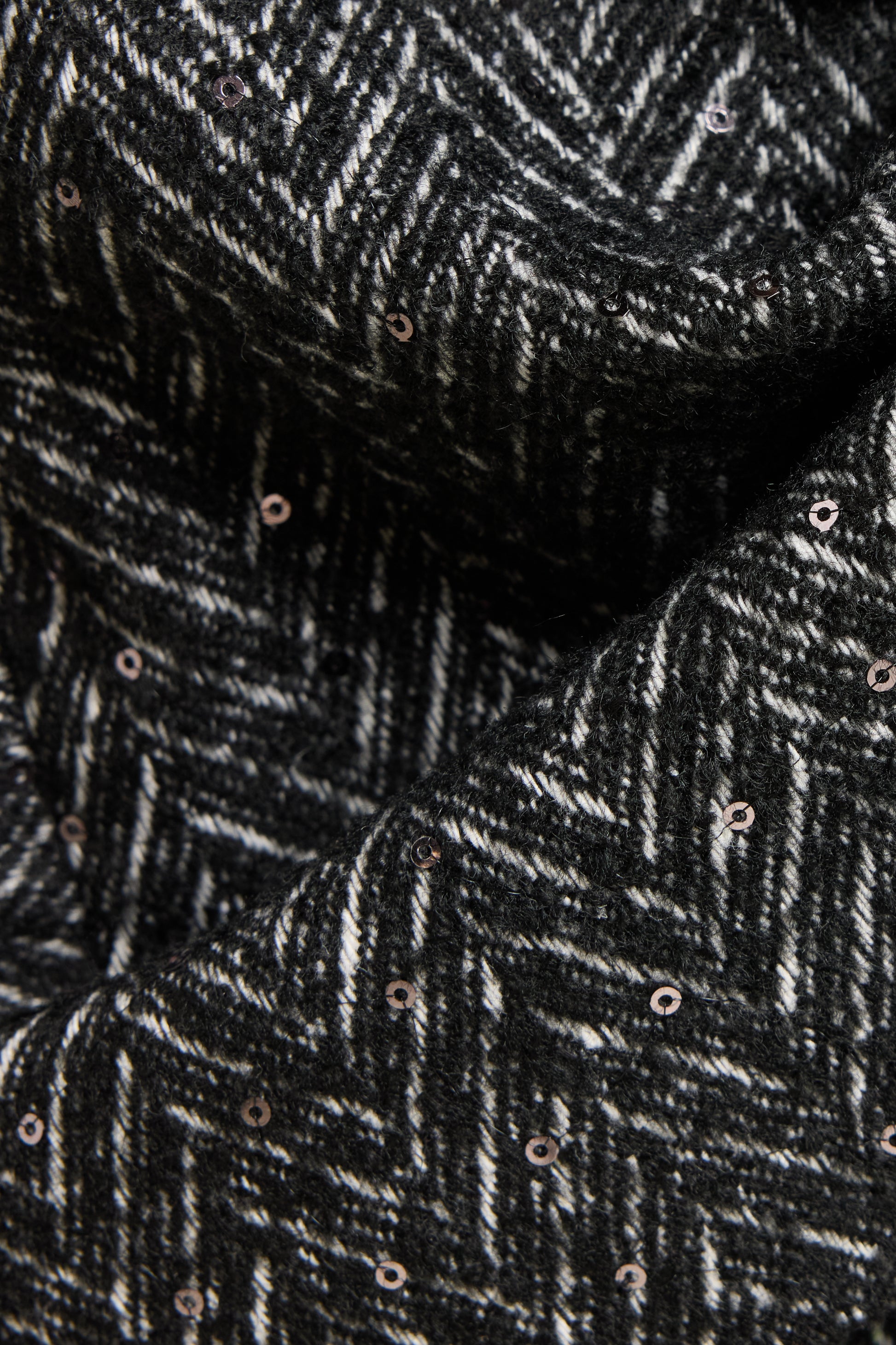 GIACCONE PEA COAT IN CHEVRON PAILLETTES