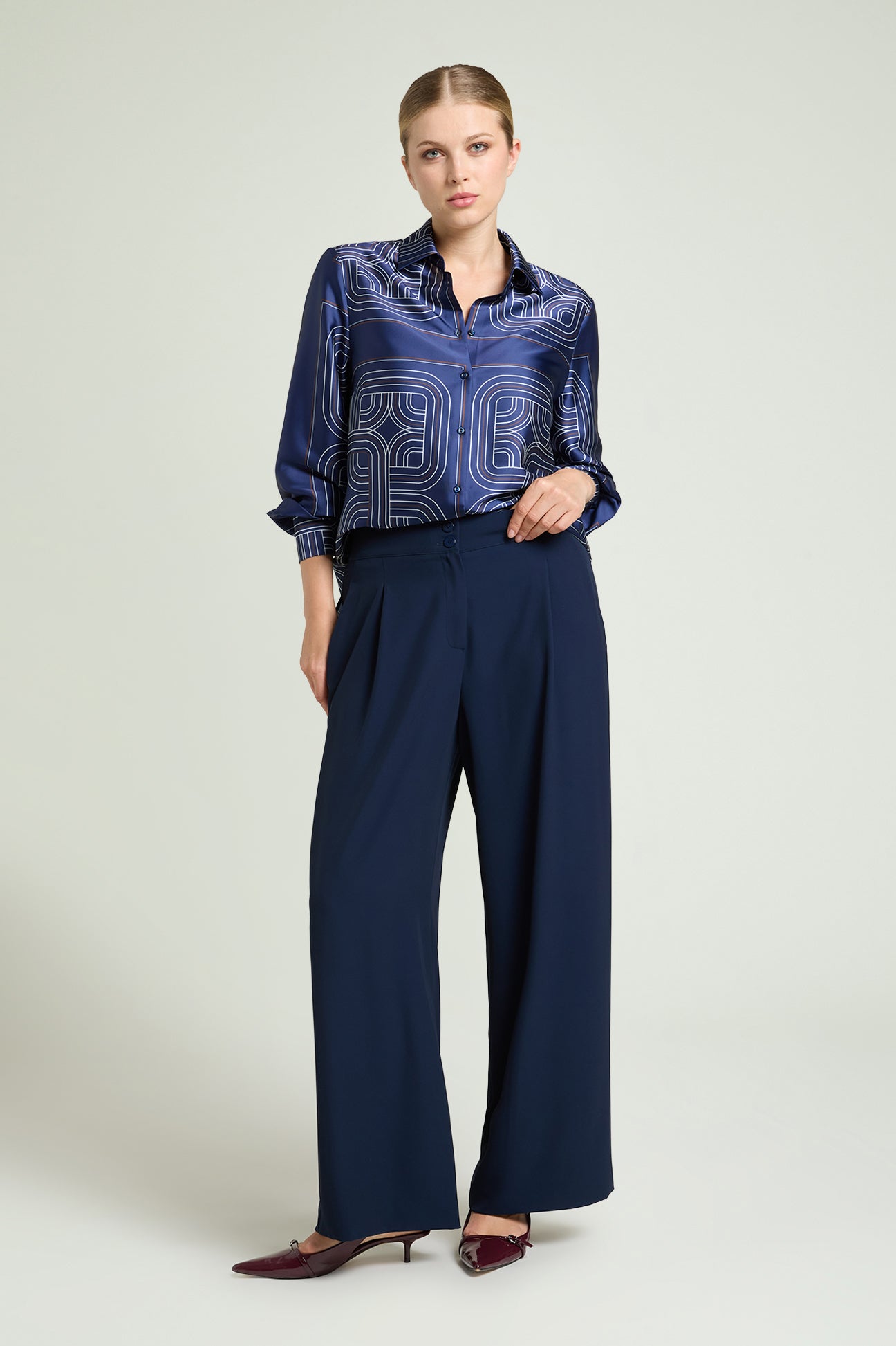 PANTALONI AMPI IN CADY FLUIDO